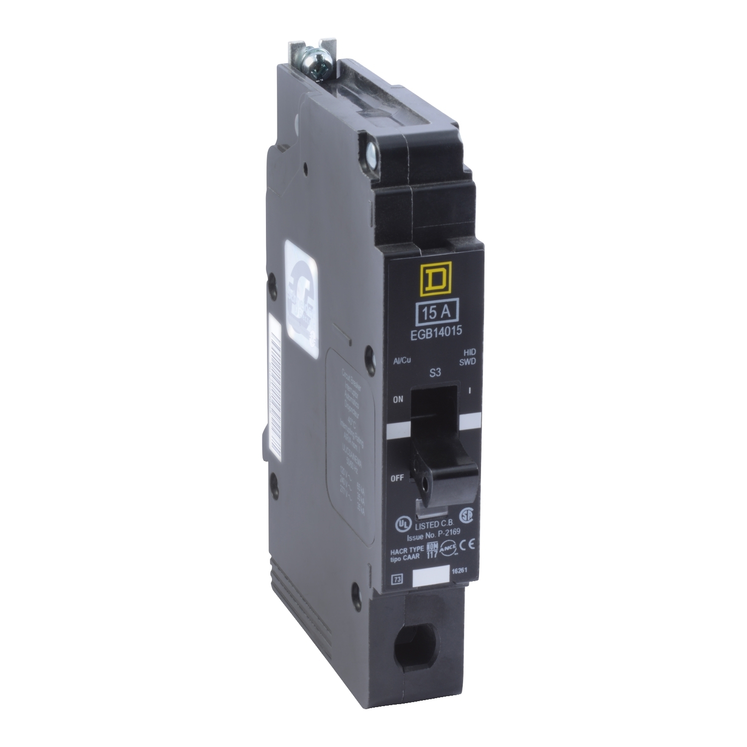 EJB14025 Miniature Circuit Breaker, 25 Amp, 1 Pole, 277V