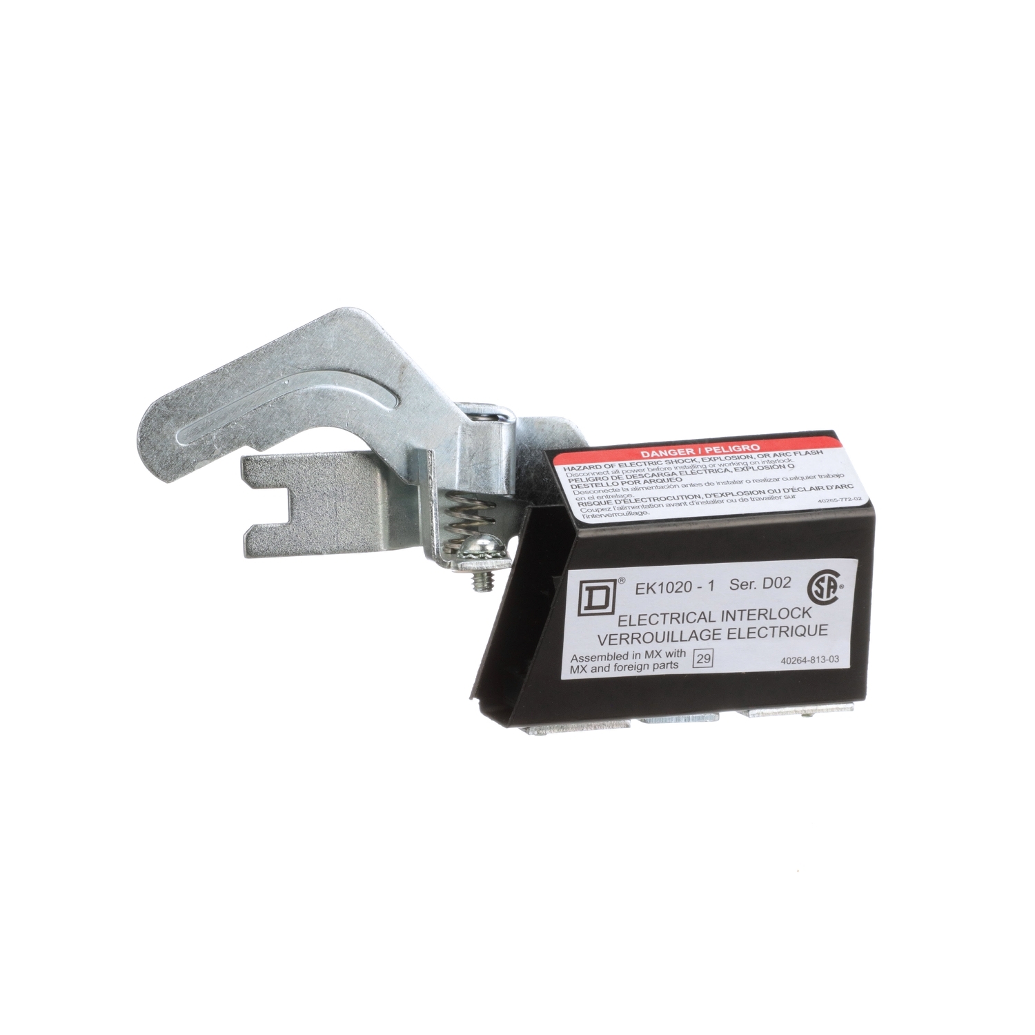 EK10201 Electrical Interlock Kit, 100/200 A, For Use With Heavy Duty Safety Switch