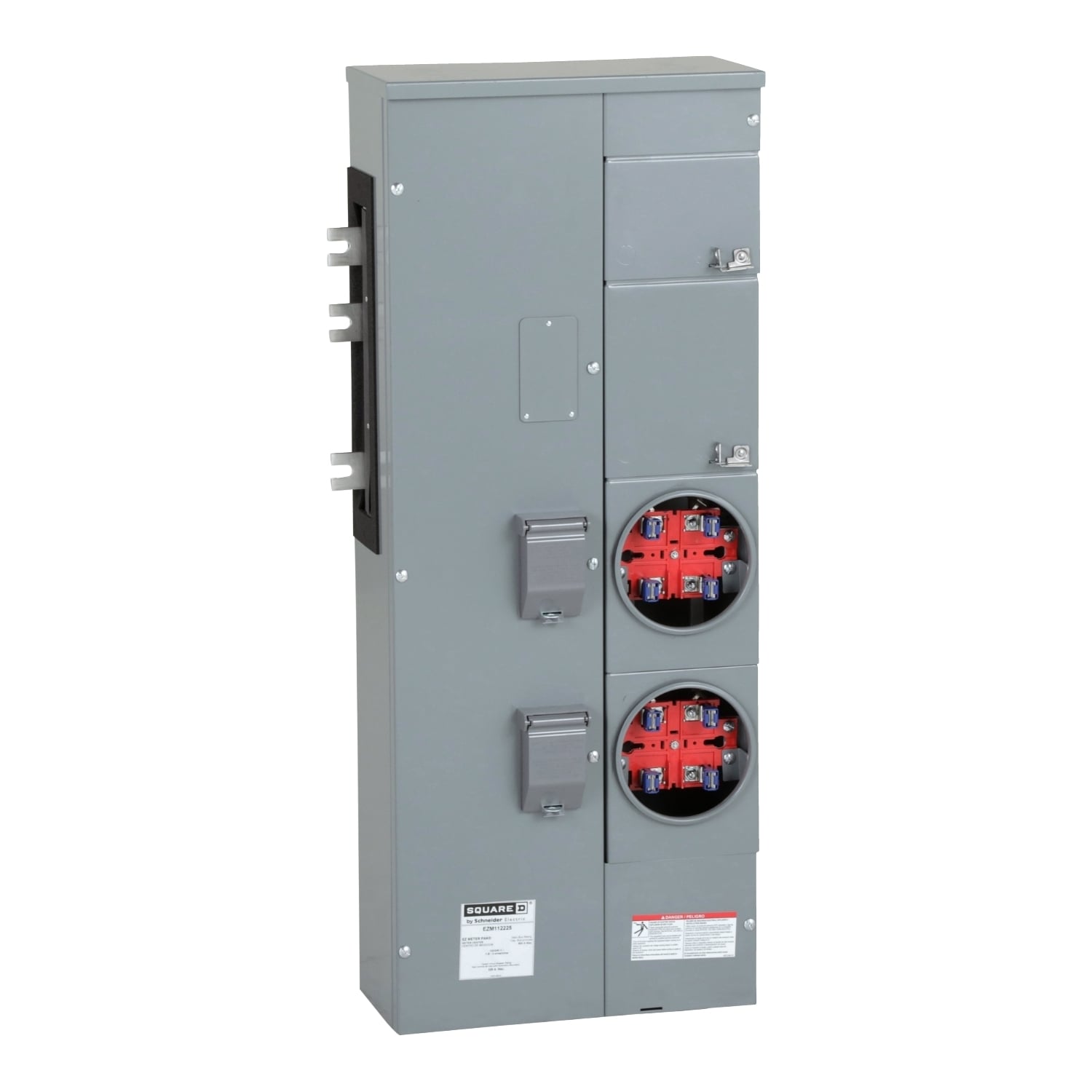 EZM112225 Branch Unit, EZ Meter Pak, 225 Amp, 2 Socket, 120/240V, No Bypass, Ringed, Aluminum Busbar