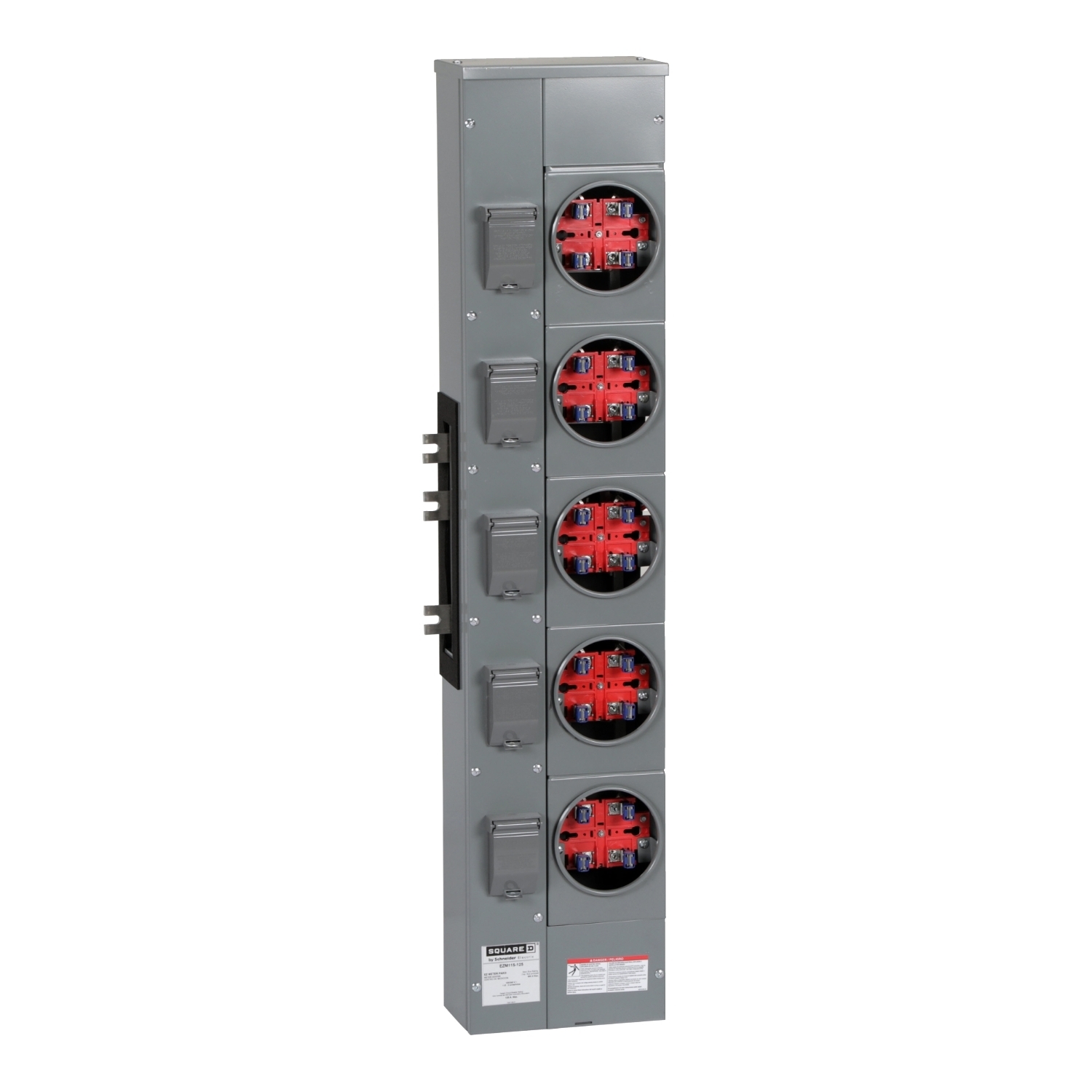 EZM115125 Branch Unit, EZ Meter Pak, 125 Amp, 5 Socket, 120/240V, No Bypass, Ringed