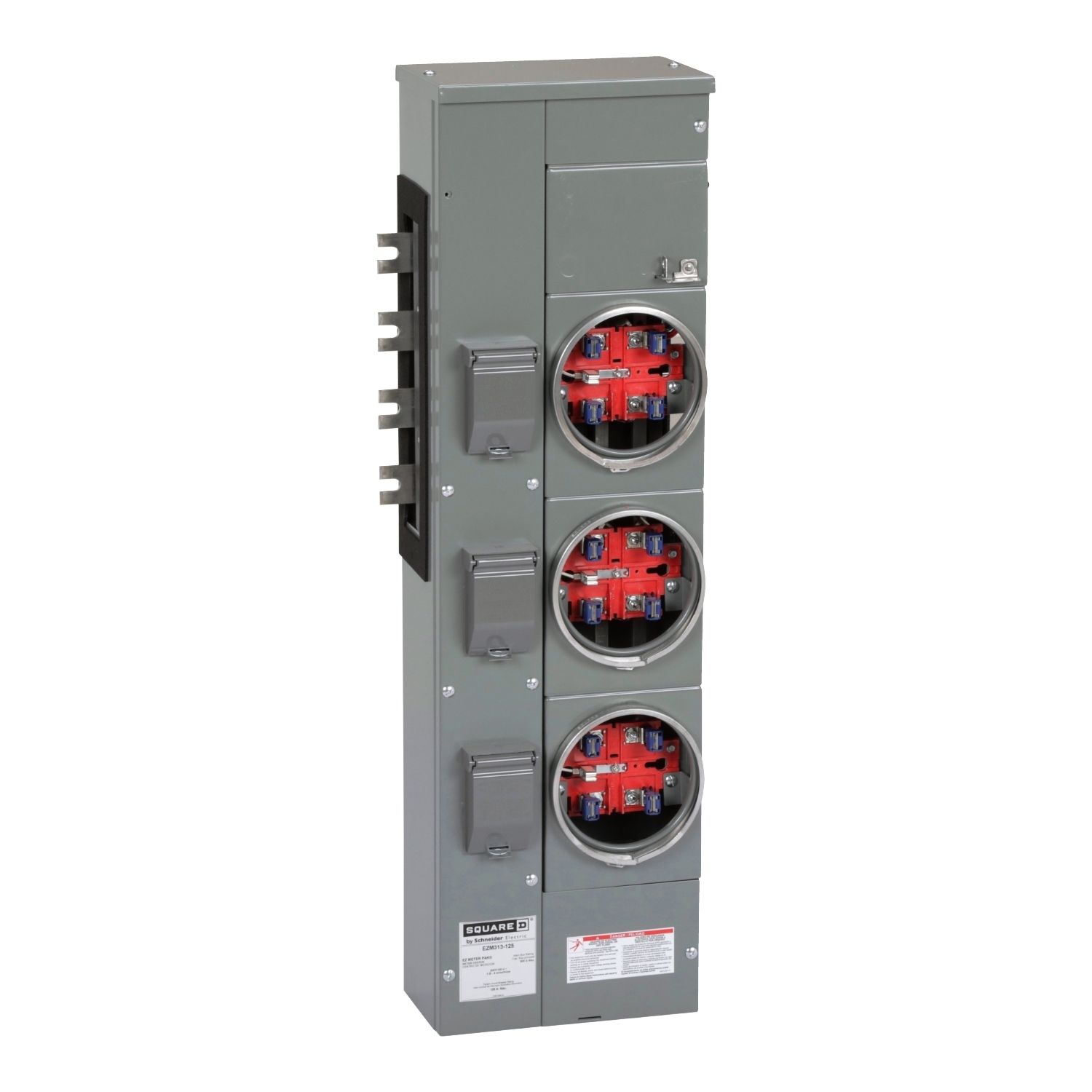 EZM313125 Branch Unit, EZ Meter Pak, 125 Amp, 3 Socket, 208Y/120V, No Bypass, Ringed