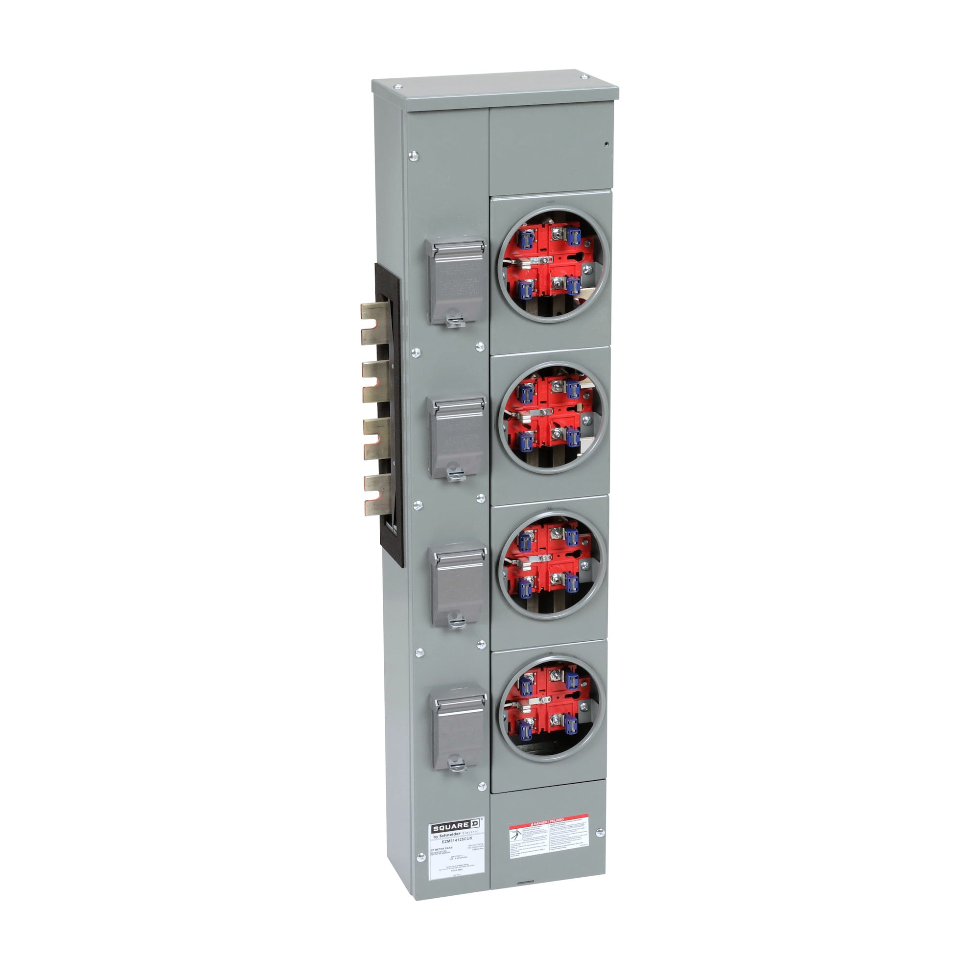 EZM314125CUX Meter-Pak EZM 4-Position Meter Center Branch Unit, 208Y/120 V AC, 125 A, 1/3 Phase , NEMA 3R Enclosure