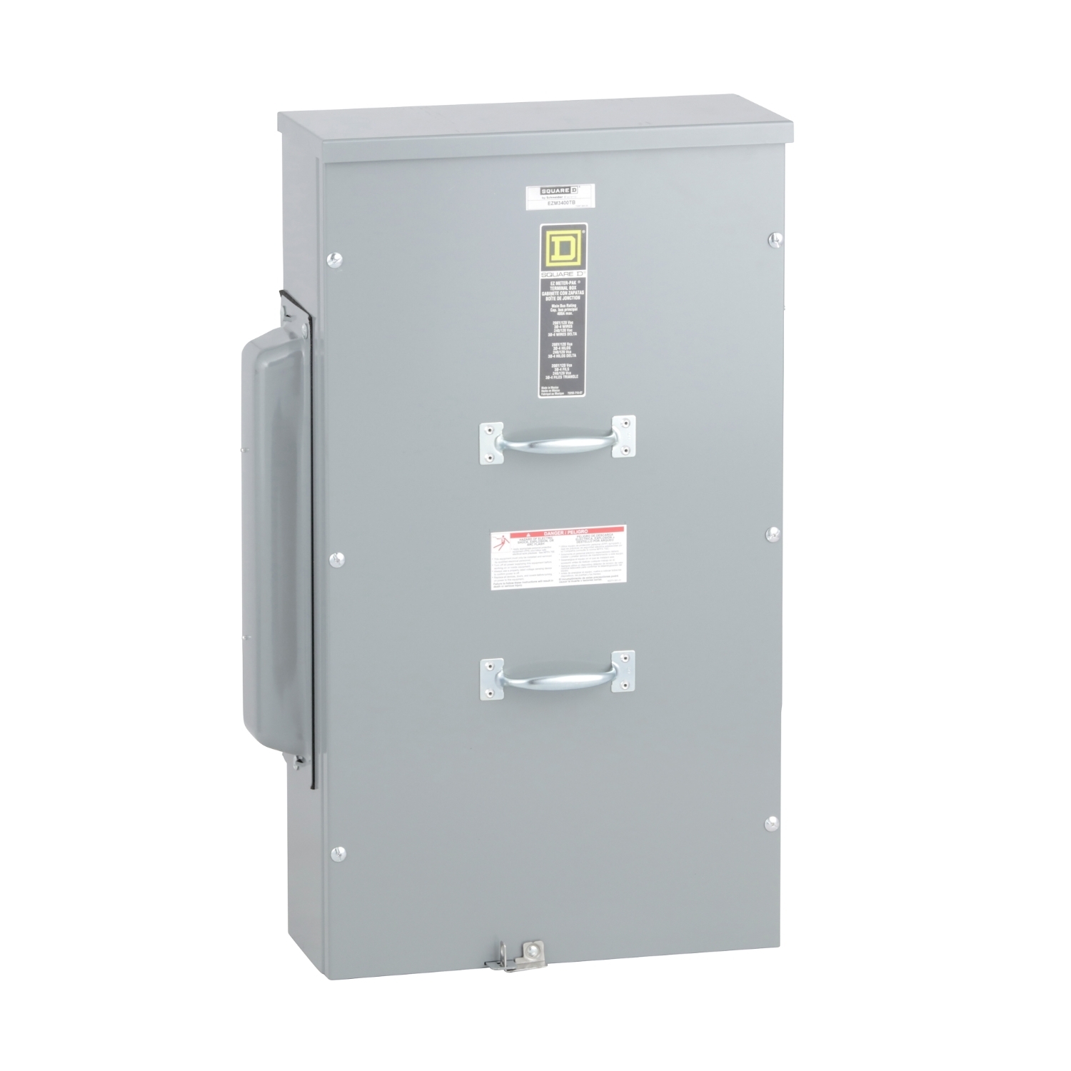 EZM3400TB EZ Meter Center Main Unit, 400 Amp, 3 Phase, 4 Wire, Main Lugs, NEMA 3R, Busbar Aluminum