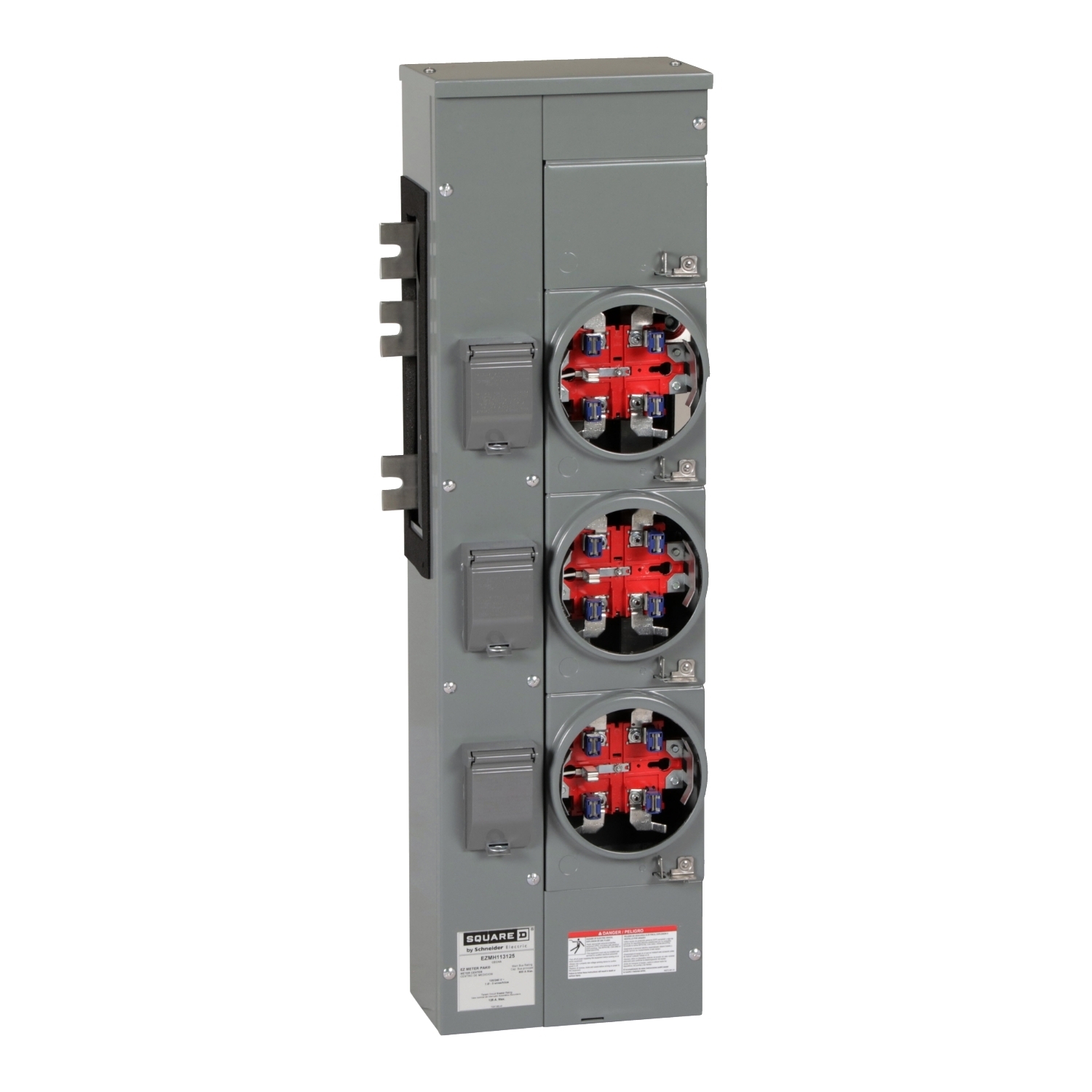 EZMH113125 EZ Meter Pak Meter Center Branch Unit, 125 Amp, 1 Phase, Ringless, Horn, 5 Jaw with no release, 3 Socket, 120/240V