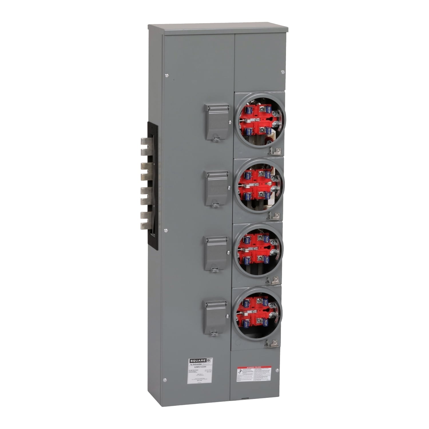 EZMH114225 Branch Unit, EZ Meter Pak, 225 Amp, 4 Socket, 120/240V, Horn Bypass, Ringless