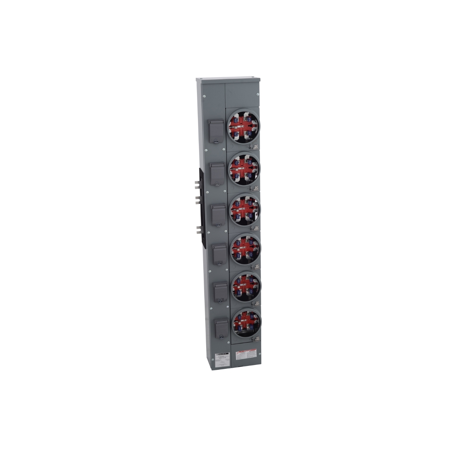 EZMH116125 Branch Unit, EZ Meter Pak, 125 Amp, 6 Socket, 120/240V, Horn Bypass, Ringless, Aluminum Busbar