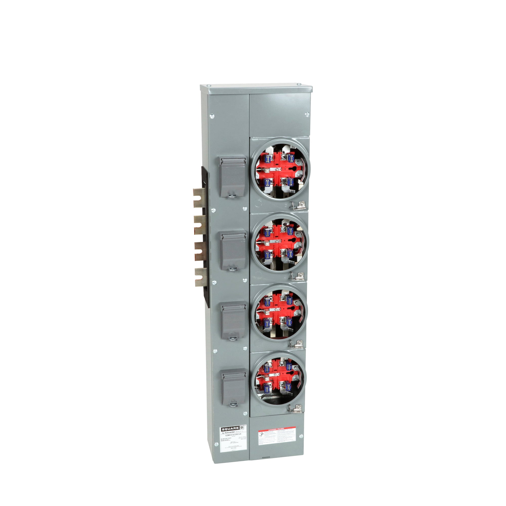 EZMH314125CUX Meter-Pak 4-Position Meter Center Branch Unit With Horn Bypass, 208Y/120 V AC, 125 A, 1/3 Phase , NEMA 3R Enclosure