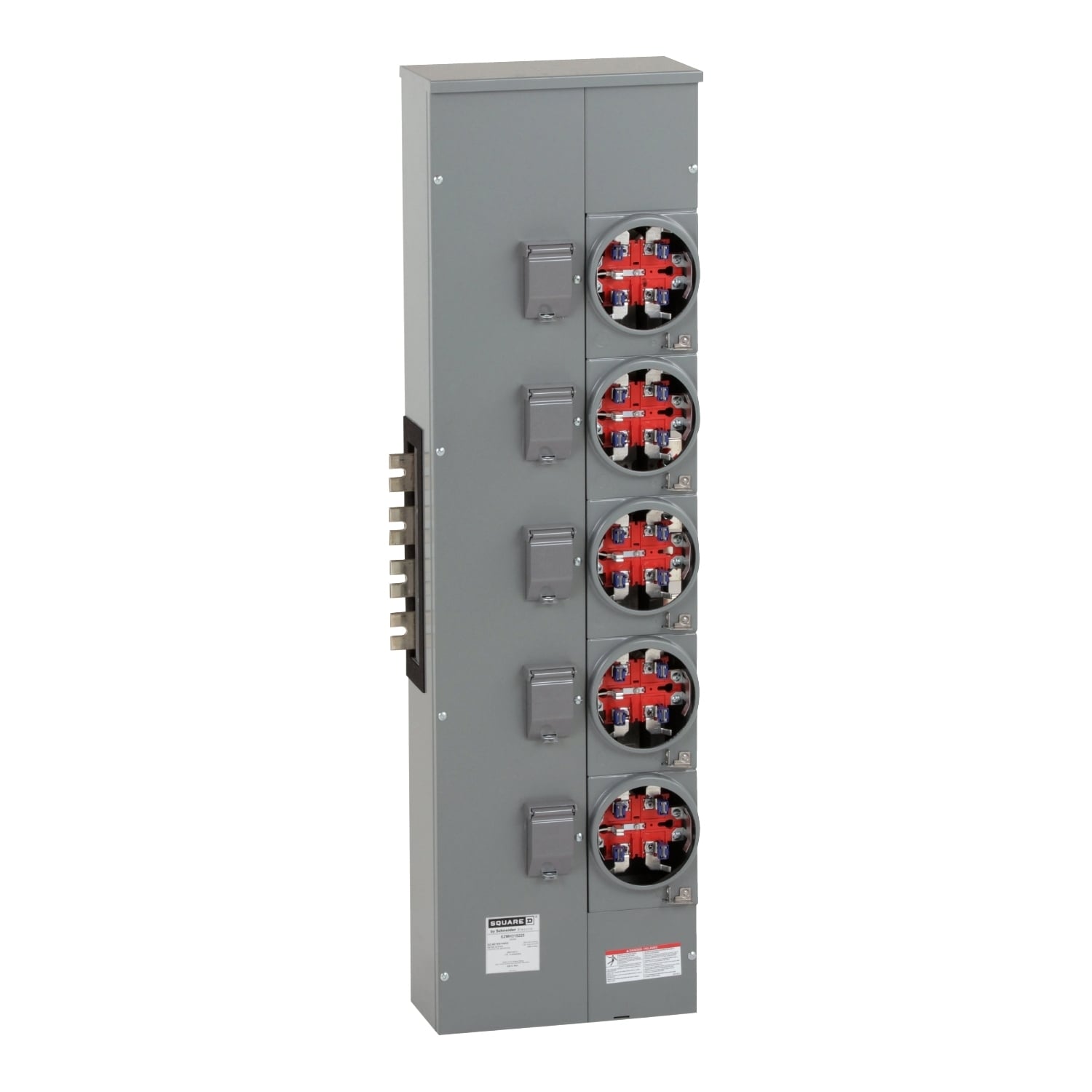 EZMH315225 Branch Unit, EZ Meter Pak, 225 Amp, 5 Socket, 208Y/120V, Horn Bypass, Ringless, Aluminum and Copper Busbar