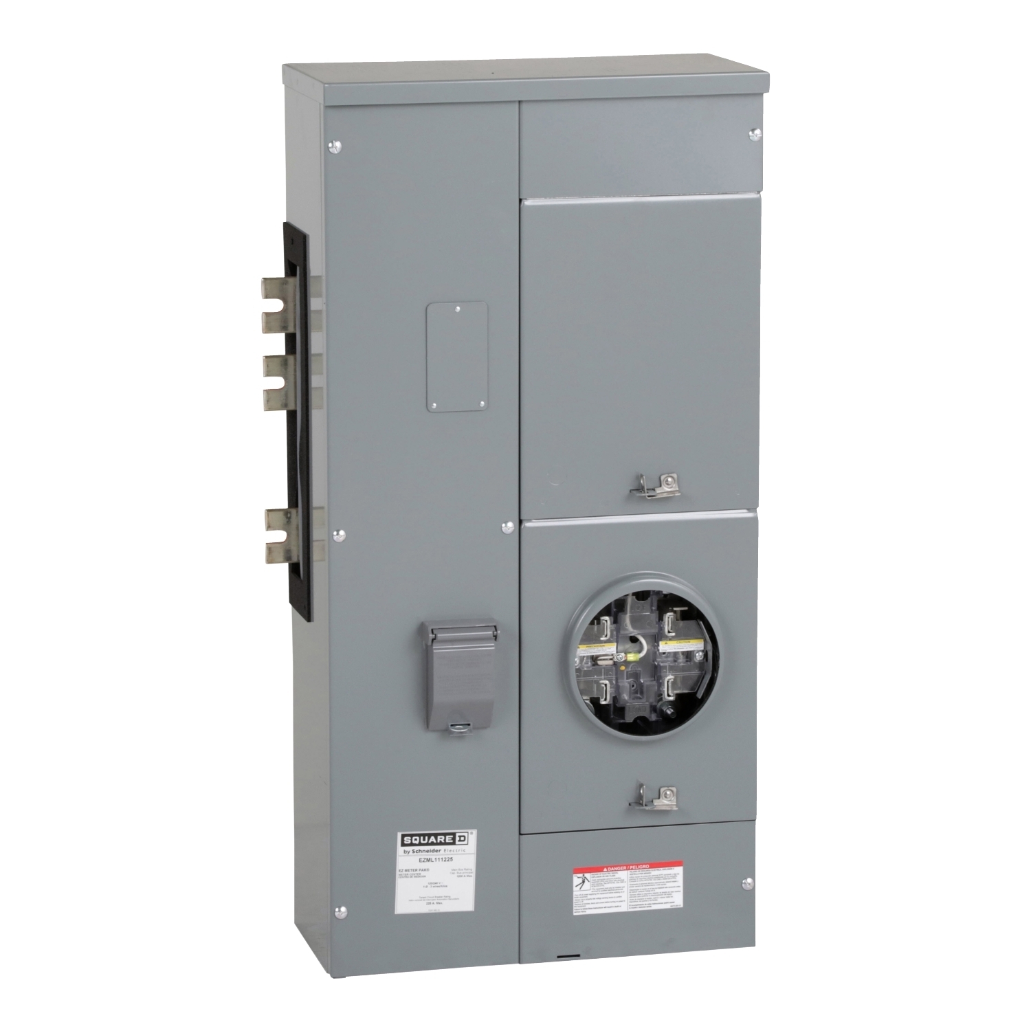EZML111225 Branch Unit, EZ Meter Pak, 225 Amp, 1 Socket, 120/240V, Lever Bypass, Ringless, Aluminum and Copper Busbar