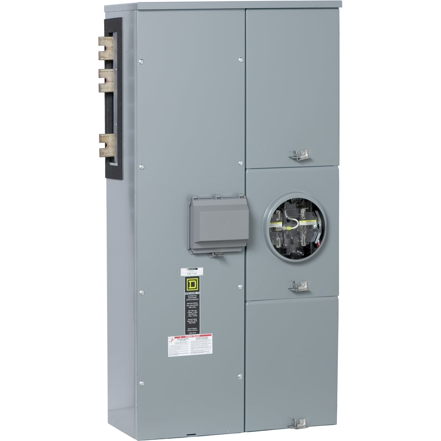 EZML112400 Branch Unit, EZ Meter Pak, 400 Amp, 2 Socket, 120/240V, Lever Bypass, Ringless, Copper Busbar