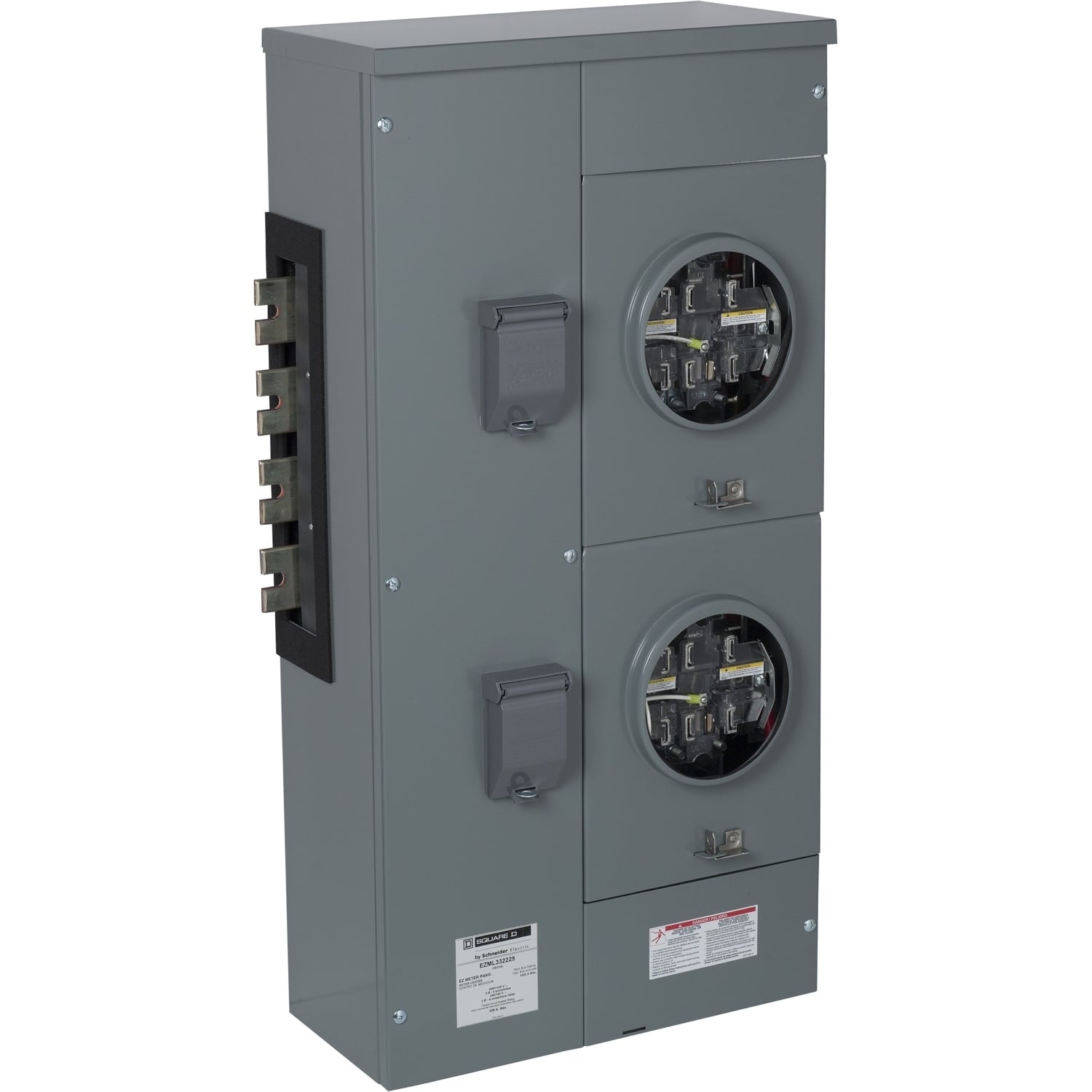 EZML332225CU Meter-Pak 2-Position Meter Center Branch Unit With Lever Bypass, 208Y/120 VAC, 240/120 Delta VAC, 225 A, 3 Phase , NEMA 3R Enclosure