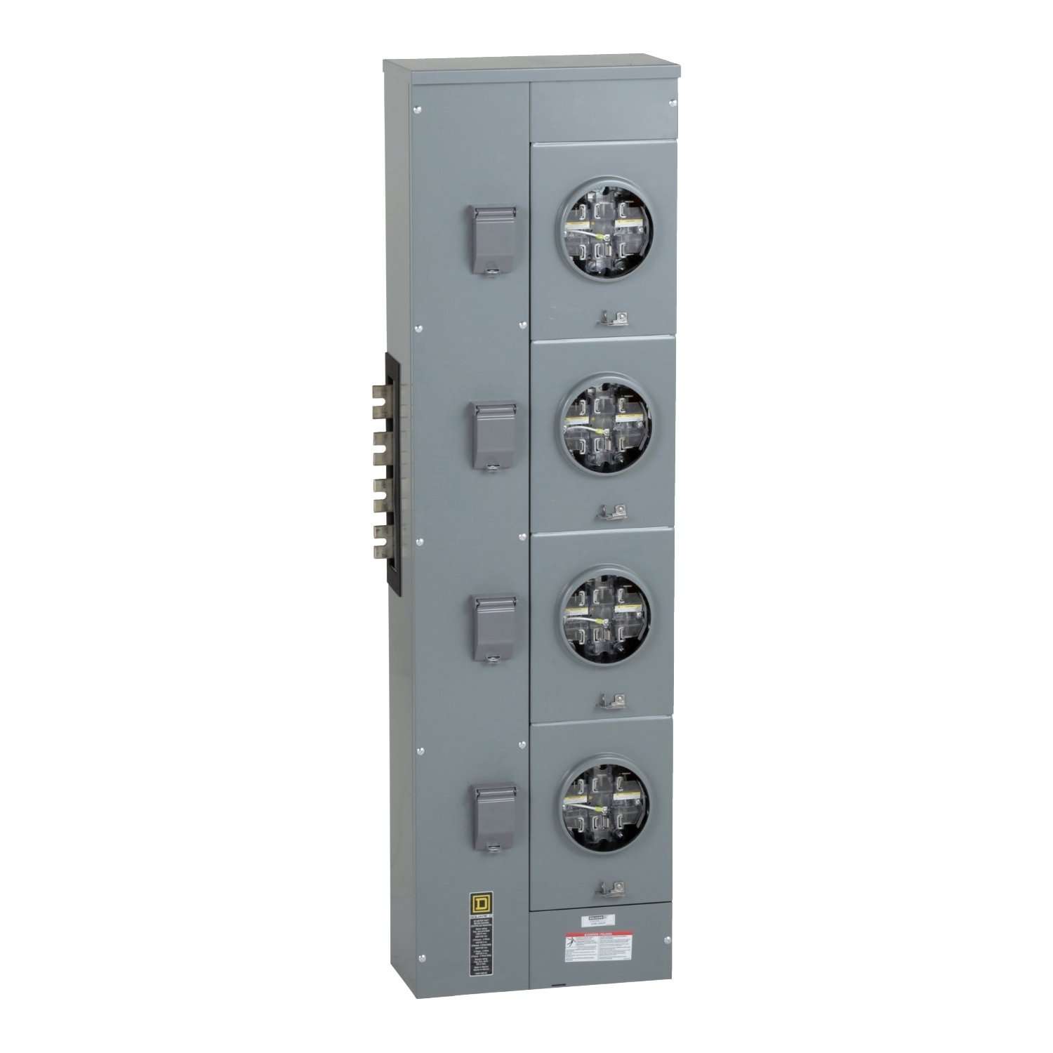 EZML334225 Branch Unit, EZ Meter Pak, 225 Amp, 4 Socket, 208Y/120V, Lever Bypass, Ringless, Aluminum and Copper Busbar