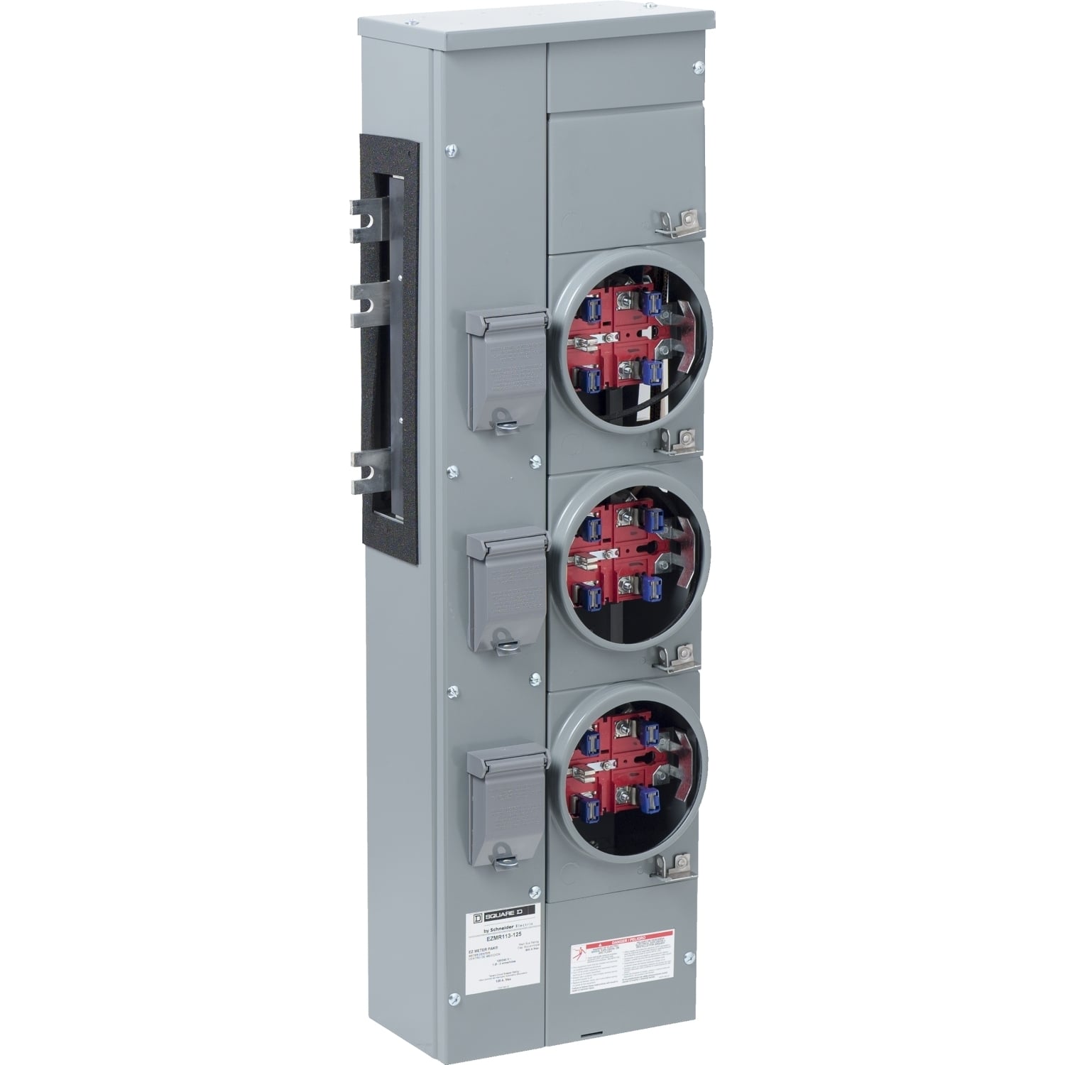 EZMR113125X Meter-Pak 3-Position Meter Center Branch Unit, 120/240 V AC, 125 A, 1 Phase , NEMA 3R Enclosure