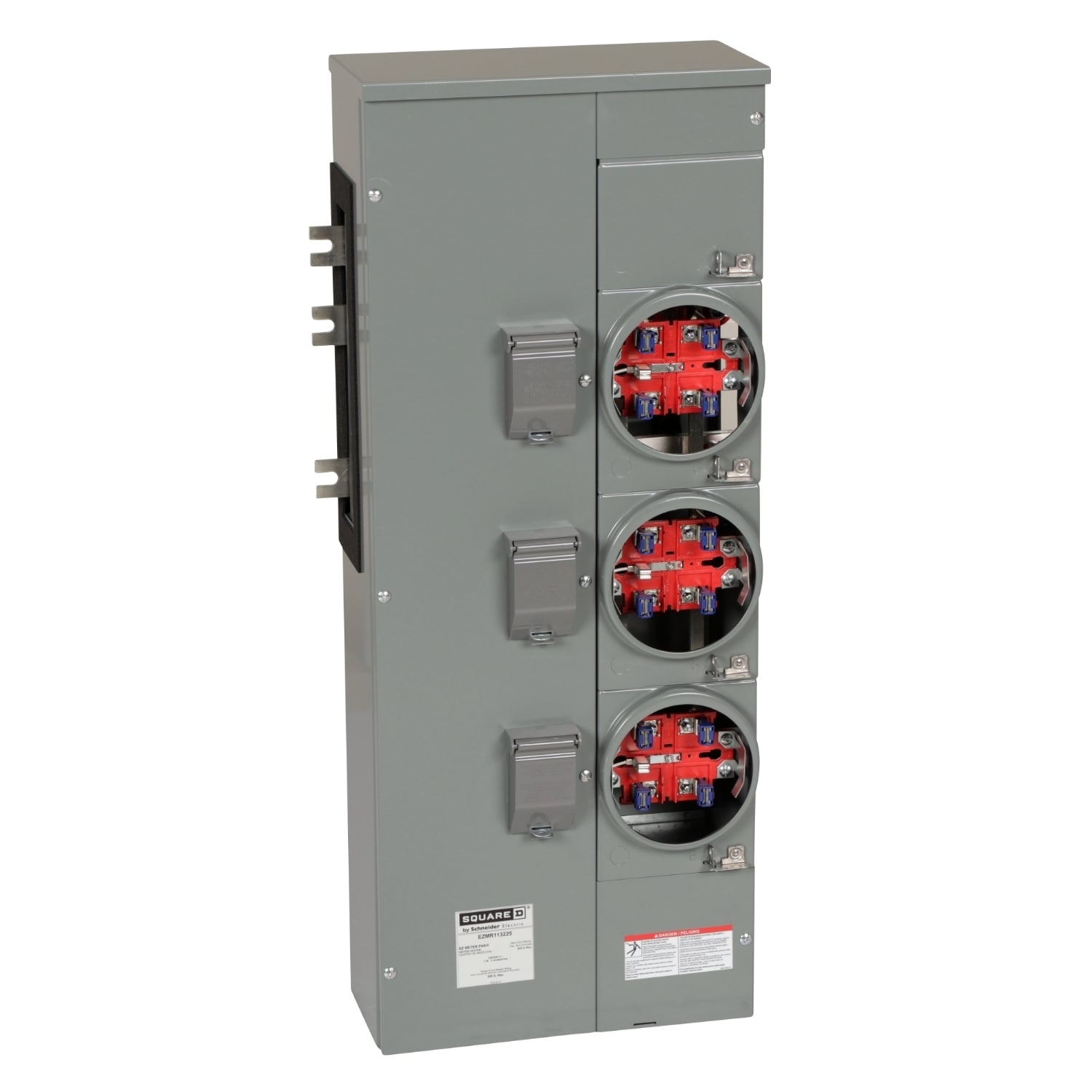 EZMR113225 Branch Unit, EZ Meter Pak, 225 Amp, 3 Socket, 120/240V, No Bypass, Ringless, Aluminum Busbar