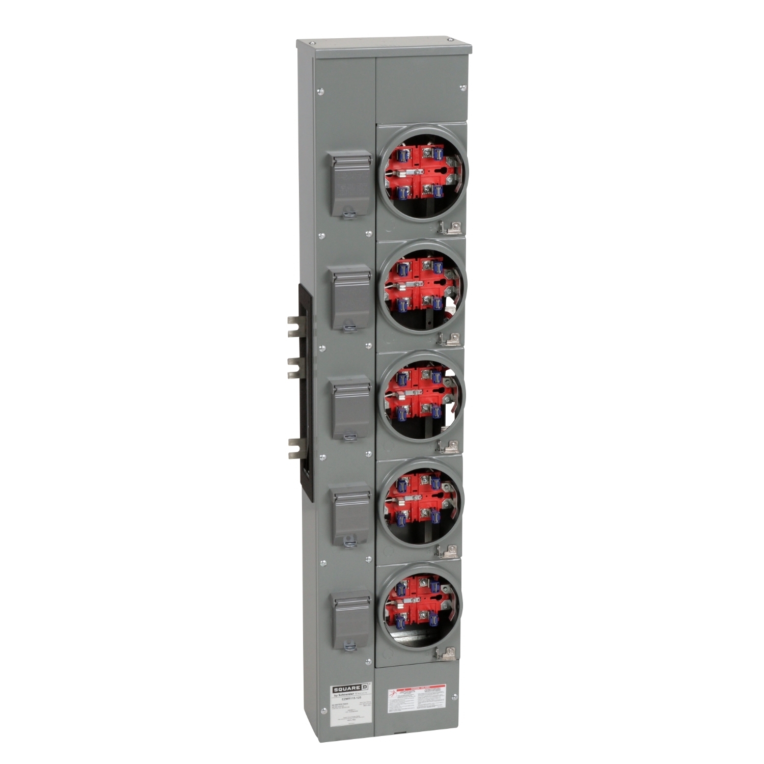 EZMR115125 EZ Meter Pak Meter Center Branch Unit, 125 Amp, 1 Phase, Ringless, No Bypass, 5 Jaw with no release, 5 Socket, 120/240V