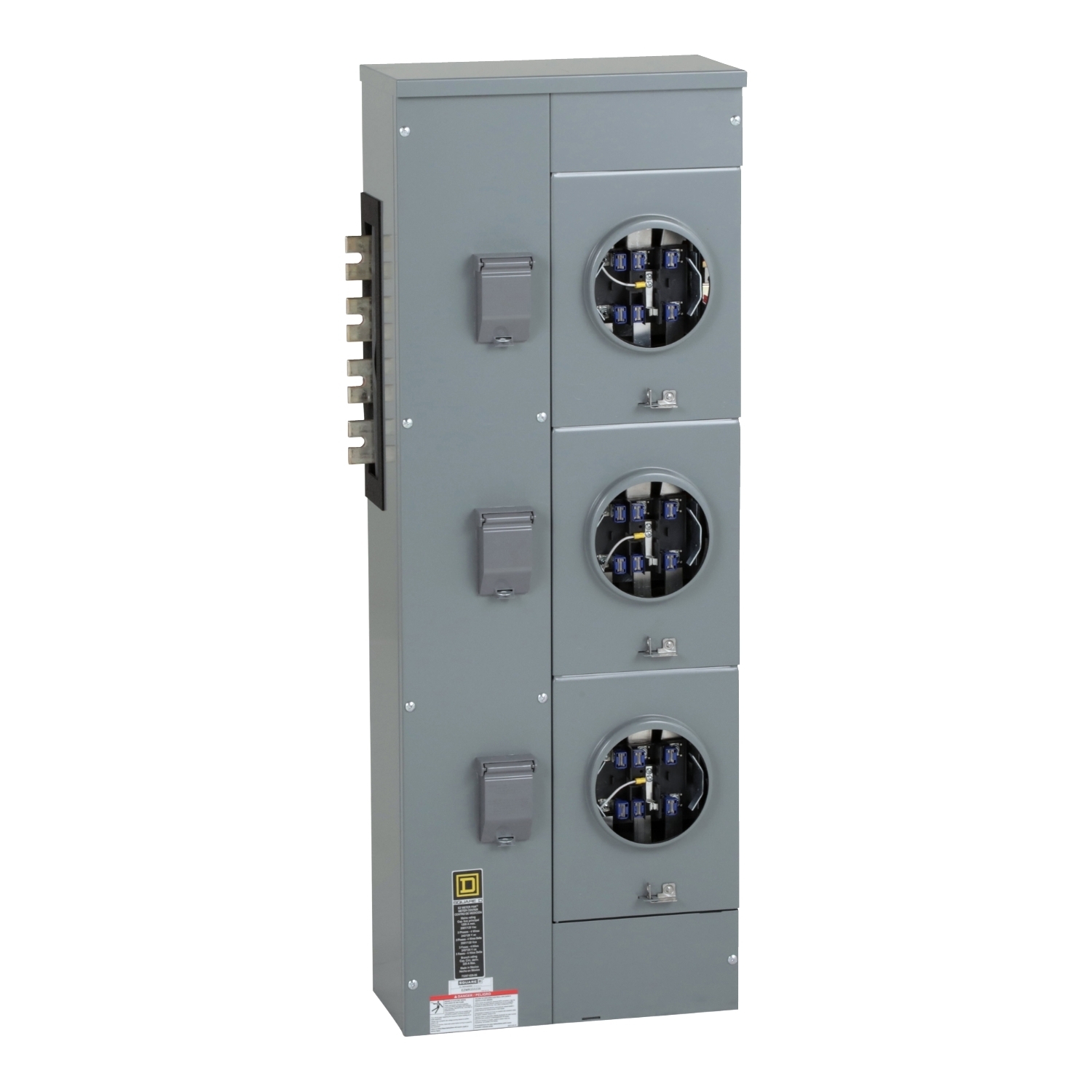 EZMR333225 Branch Unit, EZ Meter Pak, 225 Amp, 3 Socket, 208Y/120V, No Bypass, Ringless, Aluminum and Copper Busbar