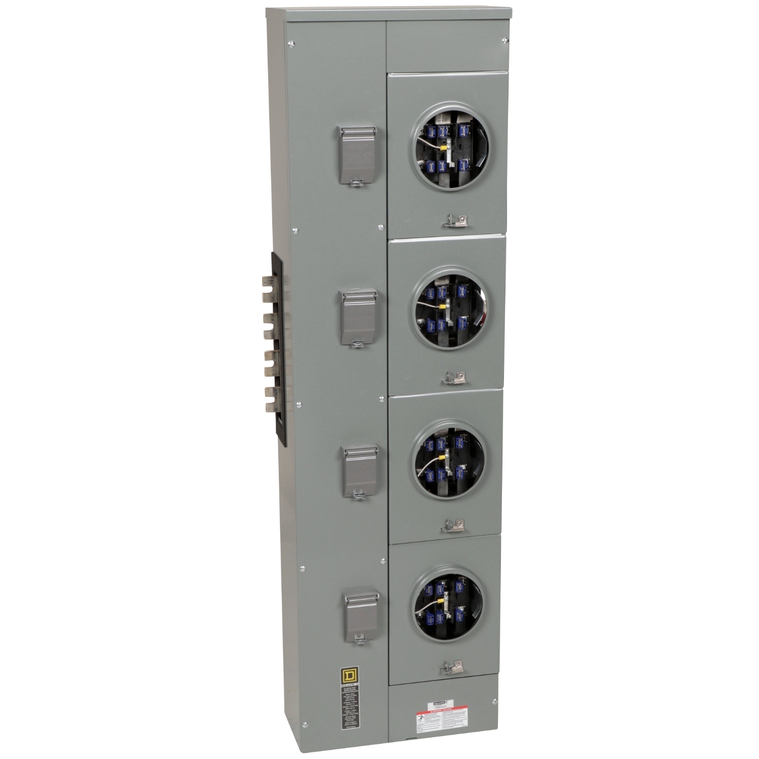 EZMR334225 Branch Unit, EZ Meter Pak, 225 Amp, 4 Socket, 208Y/120V, No Bypass, Ringless, Aluminum and Copper Busbar