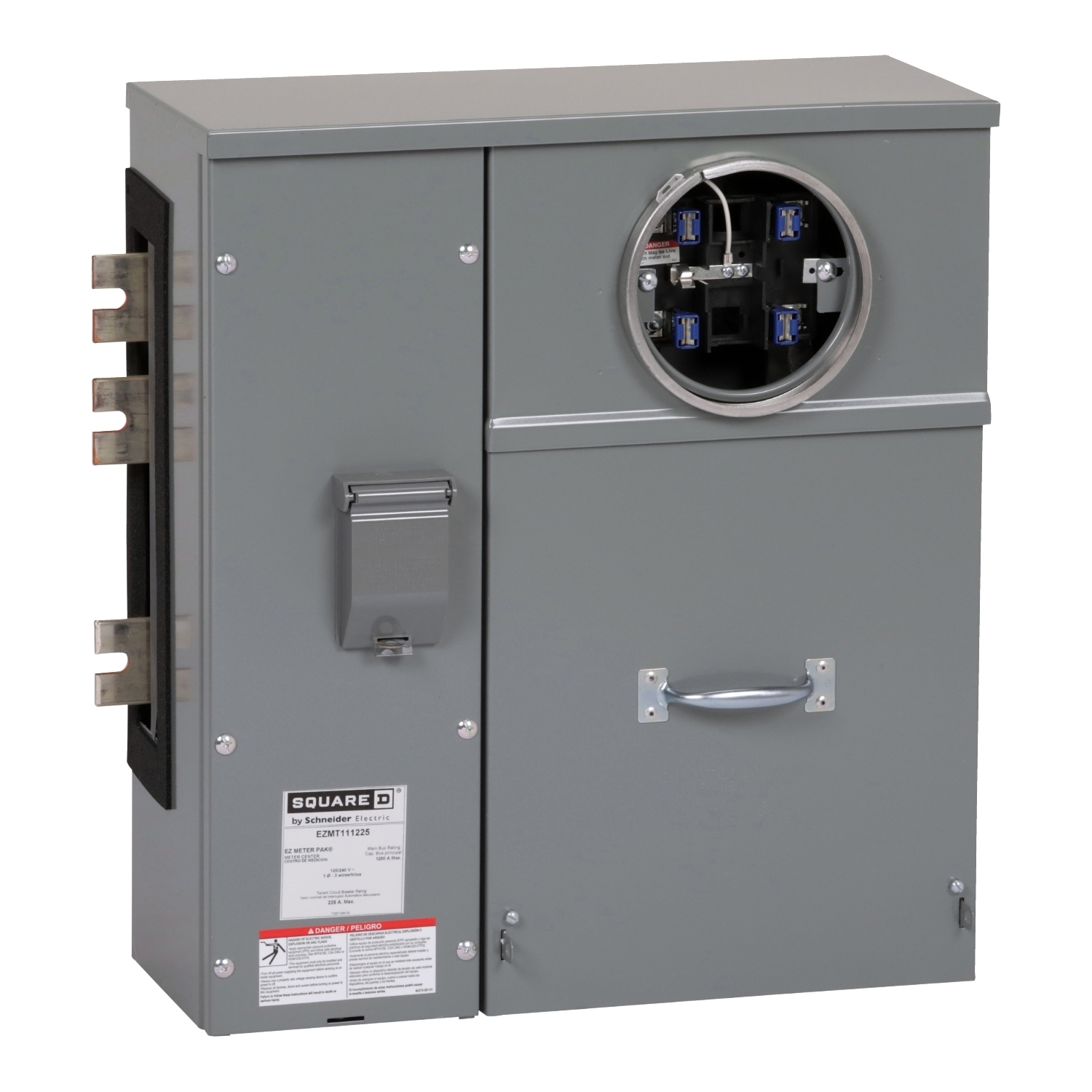 EZMT111225 Branch Unit, EZ Meter Pak, 225 Amp, 1 Socket, 120/240V, Test Block Bypass, Ringed