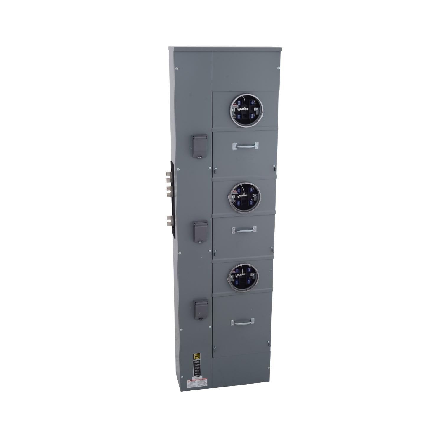 EZMT113225 Branch Unit, EZ Meter Pak, 225 Amp, 3 Socket, 120/240V, Test Block Bypass, Ringed, Aluminum and Copper Busbar