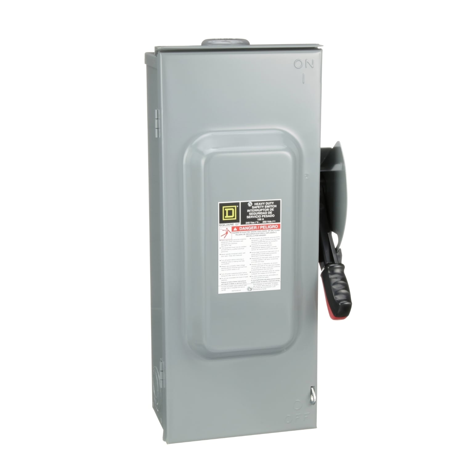 H323NRB Heavy Duty Fusible Iceproof Rainproof Safety Switch, 240/250 VAC/VDC, 100 A, 7-1/2 hp, 20 hp, 3PST Contact, 3 Poles