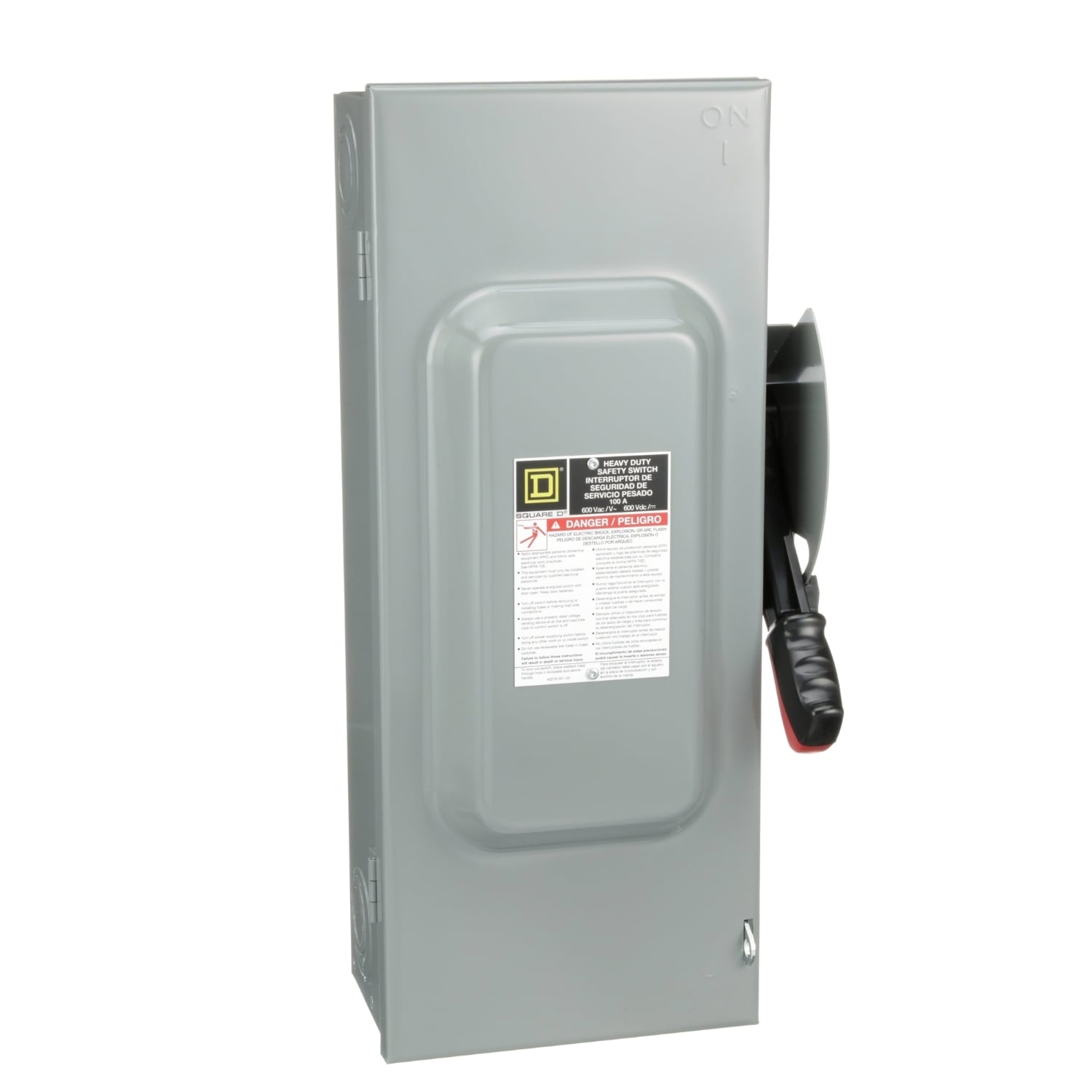 H363 Heavy Duty Fusible Safety Switch, 600 VAC/VDC, 100 A, 30 hp, 50 hp, 3PST Contact, 3 Poles