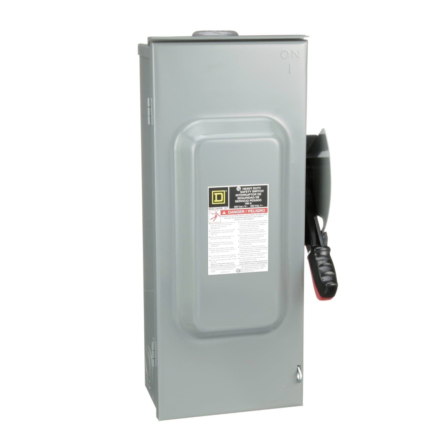 H363RB Heavy Duty Fusible Iceproof Rainproof Safety Switch, 600 VAC/VDC, 100 A, 30 hp, 50 hp, 3PST Contact, 3 Poles
