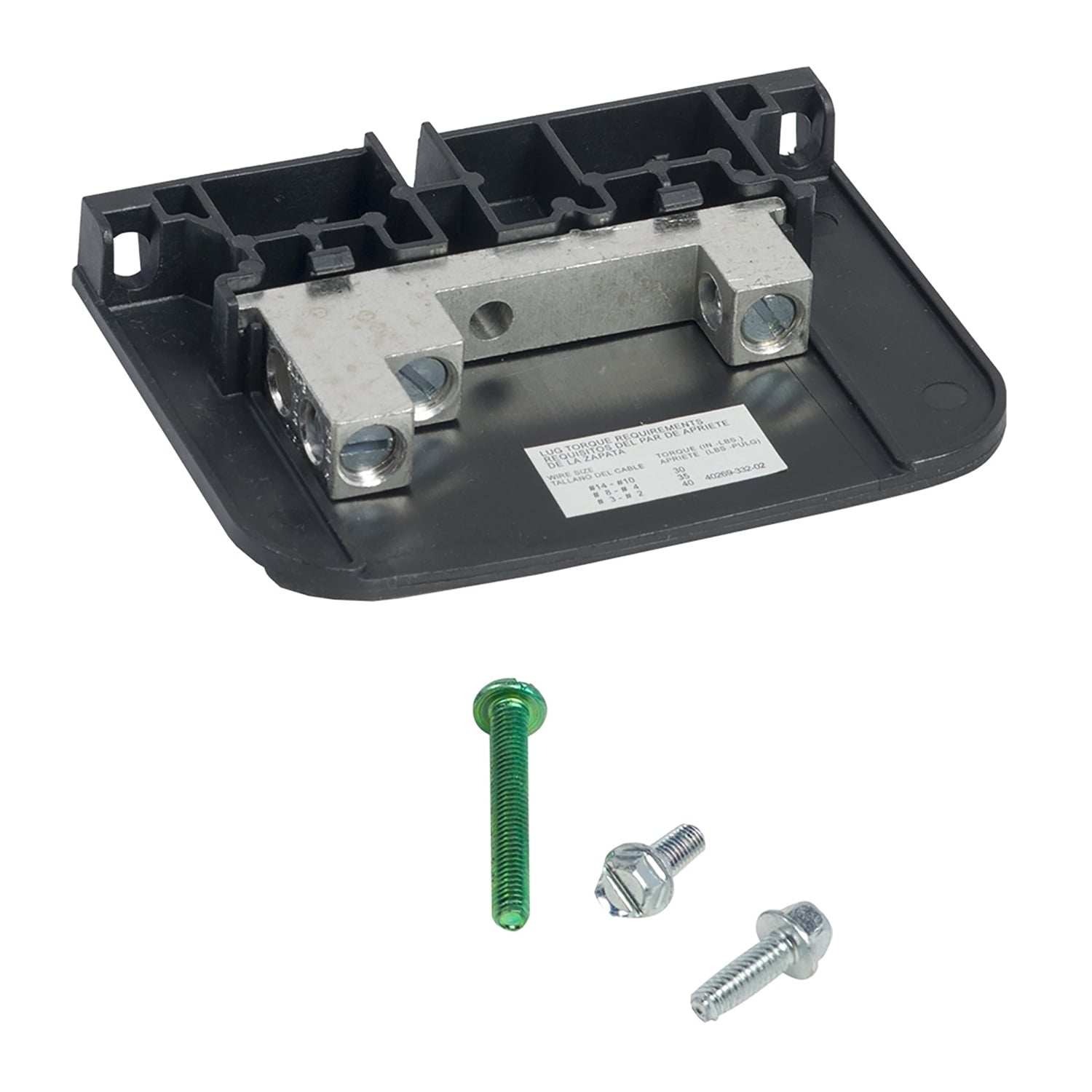 H60SN Groundable Insulated Solid Neutral Assembly Kit, For Use With Class 3100 Krydon H361DX, H362DX, HU361DX, HU362DX 30/60 A 600 V AC/DC 3-Pole NEMA 4X Fusible/Non-Fusible Heavy Duty Safety Switch