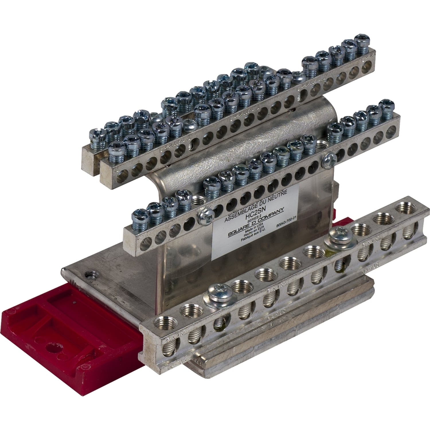 HC2SN Solid Neutral Assembly, For Use With I-Line Panelboard, 225 A, (9) 14 to 1/0 AWG, (1) 6 AWG to 300 kcmil Al/Cu, (45) 14 to 4 AWG