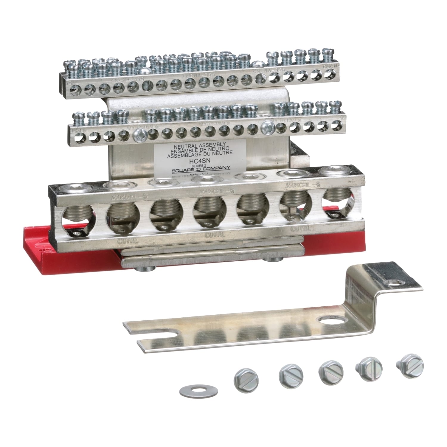 HC4SN I-Line Solid Neutral Assembly, For Use With Main Breaker, Main Lug Merchandised Panelboard, 600 V AC/250 V DC, 400 A, 3 Phase, 60 Hz, 4 AWG to 600 kcmil Al/Cu Lug, Surface Mount, Aluminum/Copper
