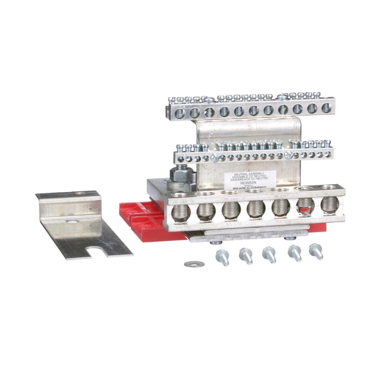 HCW8SN I-Line Solid Neutral Assembly, For Use With Main Lug Merchandised Panelboard, 600 V AC/250 V DC, 800 A, Surface Mount, 3 Phase, 60 Hz, 3/0 AWG to 750 kcmil Al/Cu Lug, Aluminum/Copper