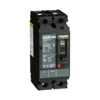 Circuit breaker, PowerPact H, 15A, 2 pole, 600VAC, 18kA, lugs, thermal magnetic, 80%
