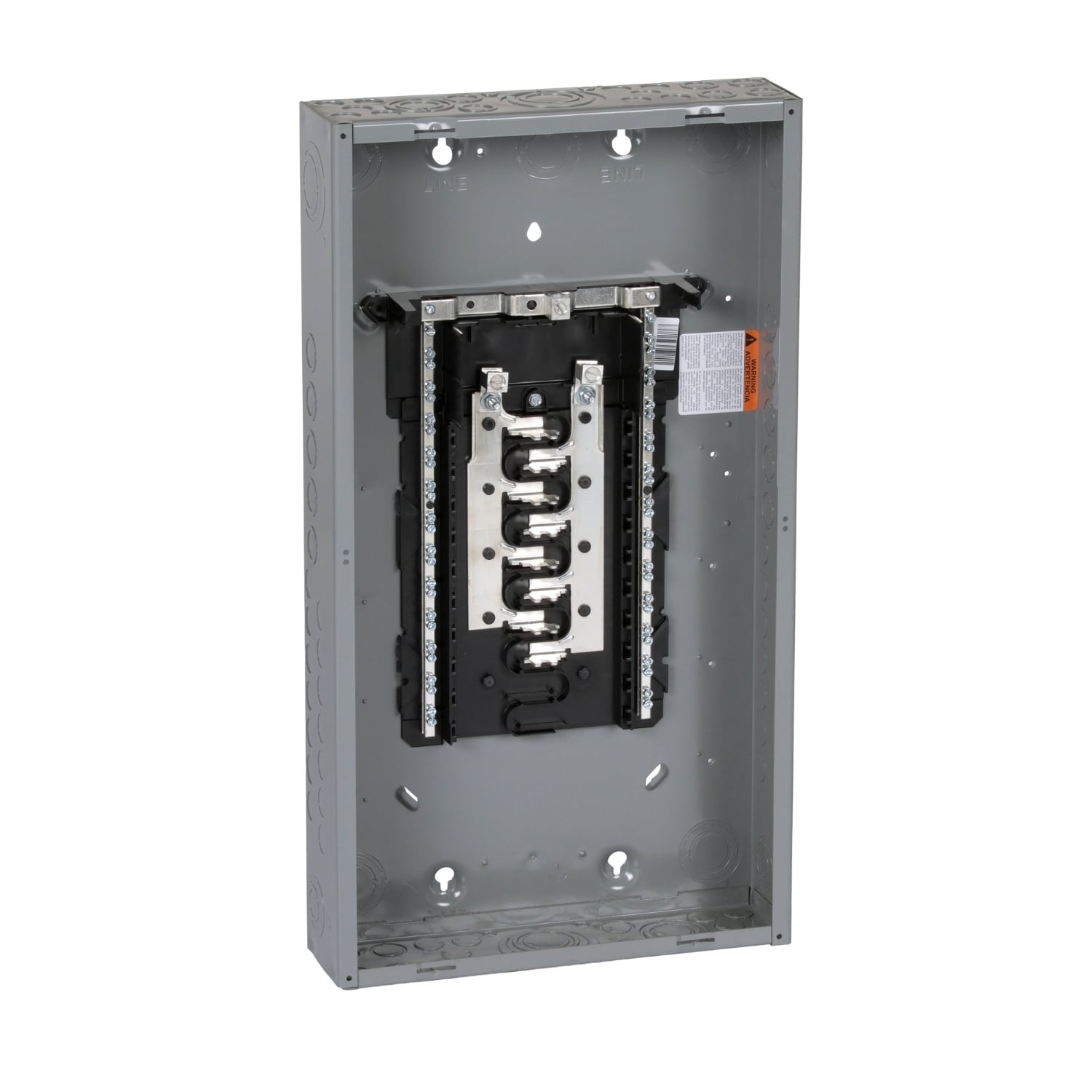 HOM1632L125PC Homeline Load center, Homeline, 1 phase, 16 spaces, 32 circuits, 125A convertible main lugs, PoN, NEMA1, combo cover
