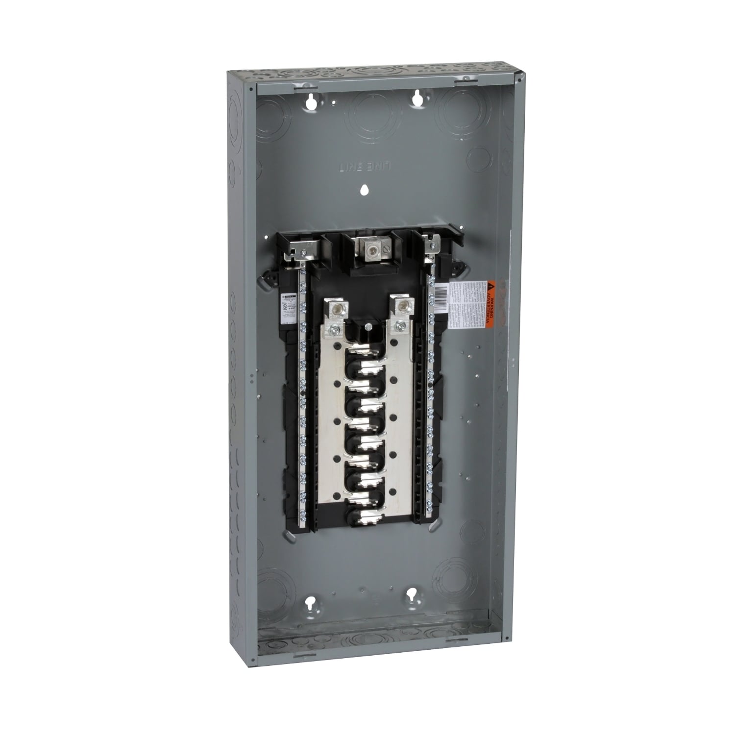 HOM2040L225PGC Homeline Load center, Homeline, 1 phase, 20 spaces, 40 circuits, 225A convertible main lugs, PoN, NEMA1, gnd bar, combo cover