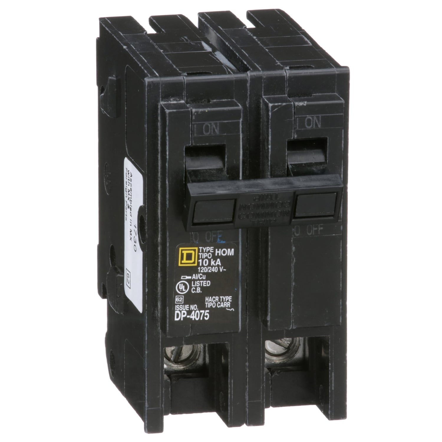 HOM2110 Homeline Miniature Circuit Breaker, 110 Amp, 2 Pole, 120/240V