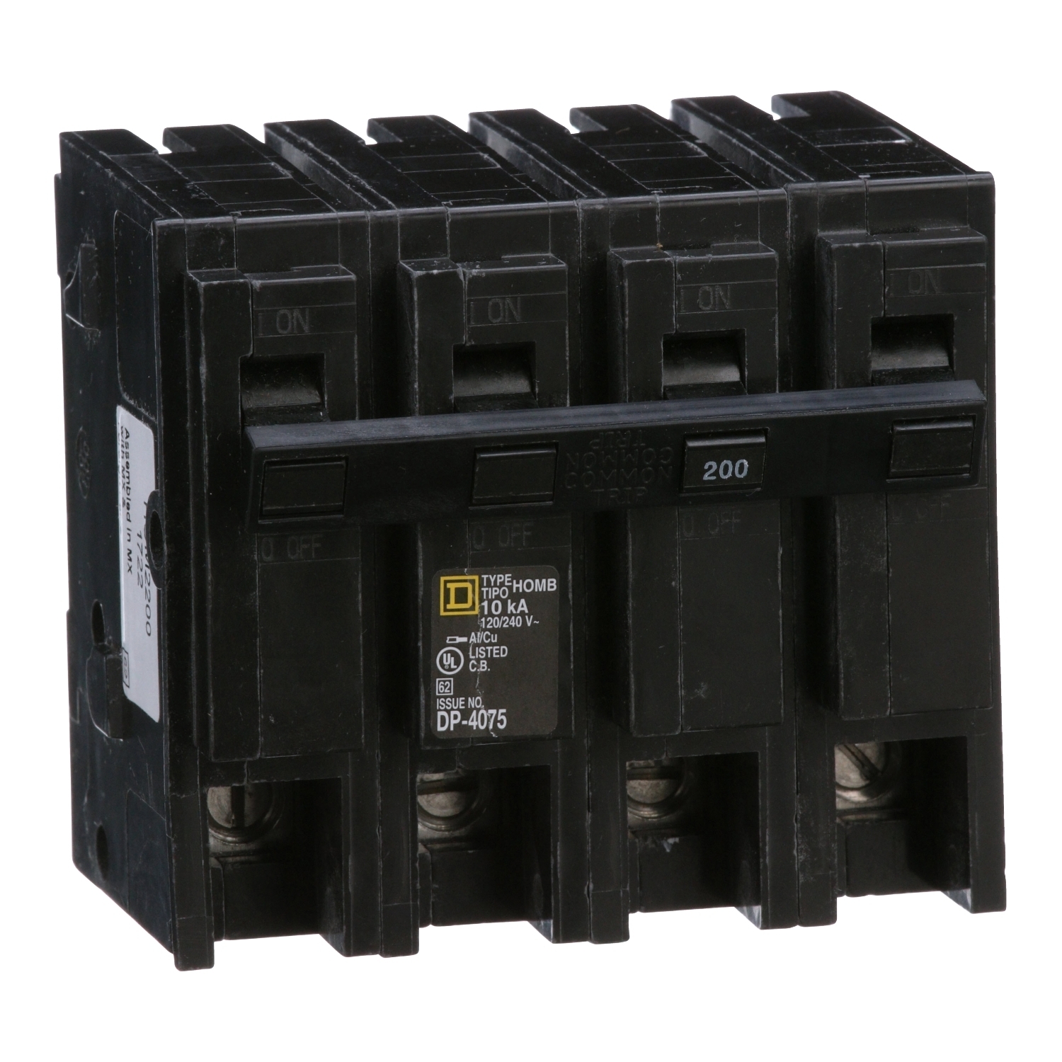 HOM2200 Homeline Miniature Circuit Breaker, 200 Amp, 2 Pole, 120/240V