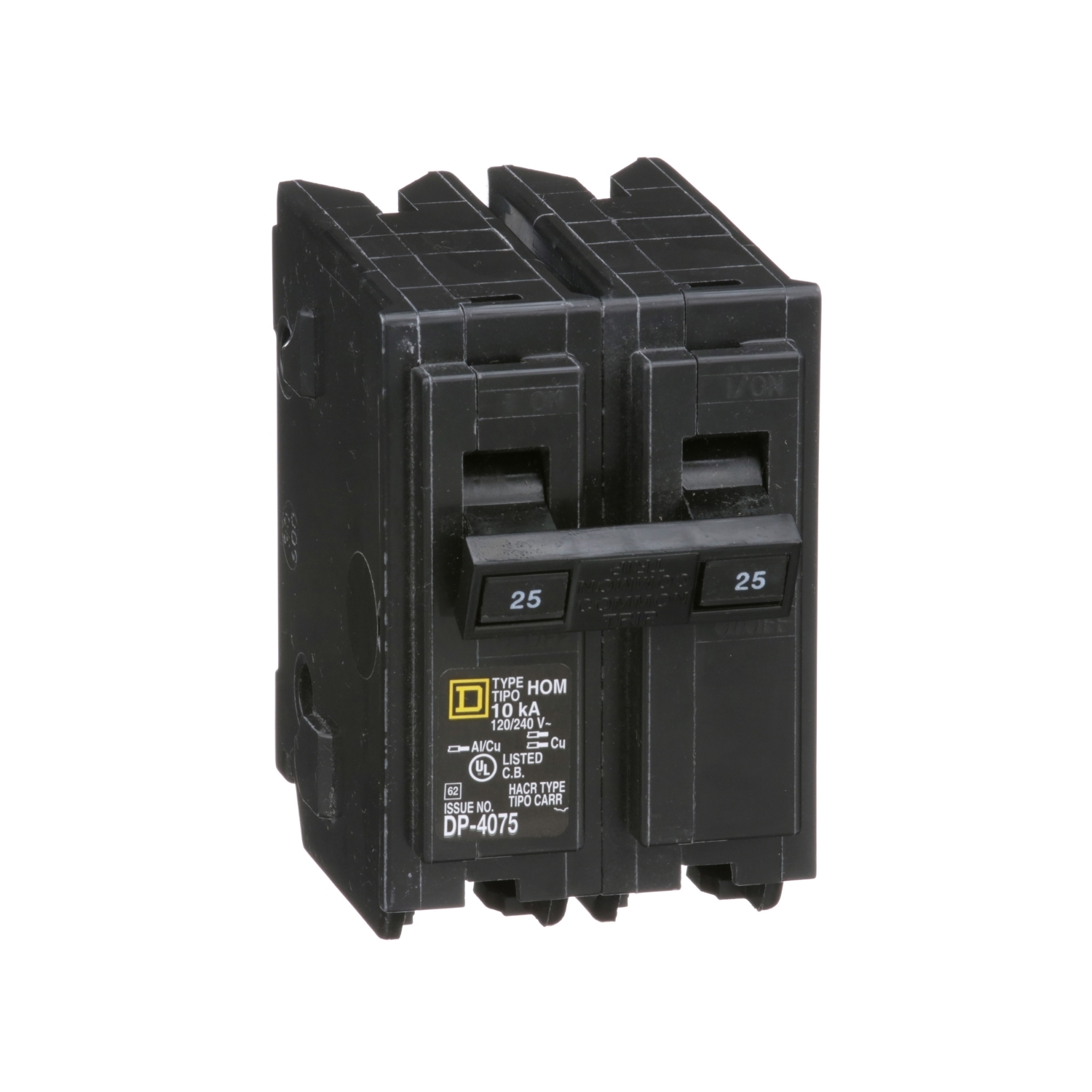 HOM225 Homeline Miniature Circuit Breaker, 25 Amp, 2 Pole, 120/240V