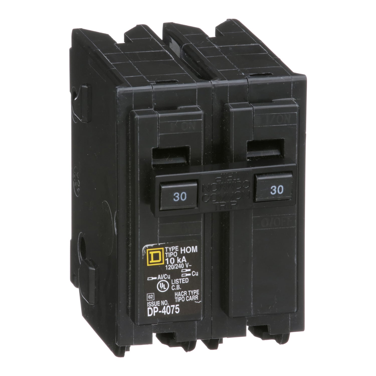HOM230 Homeline Miniature Circuit Breaker, 30 Amp, 2 Pole, 120/240V