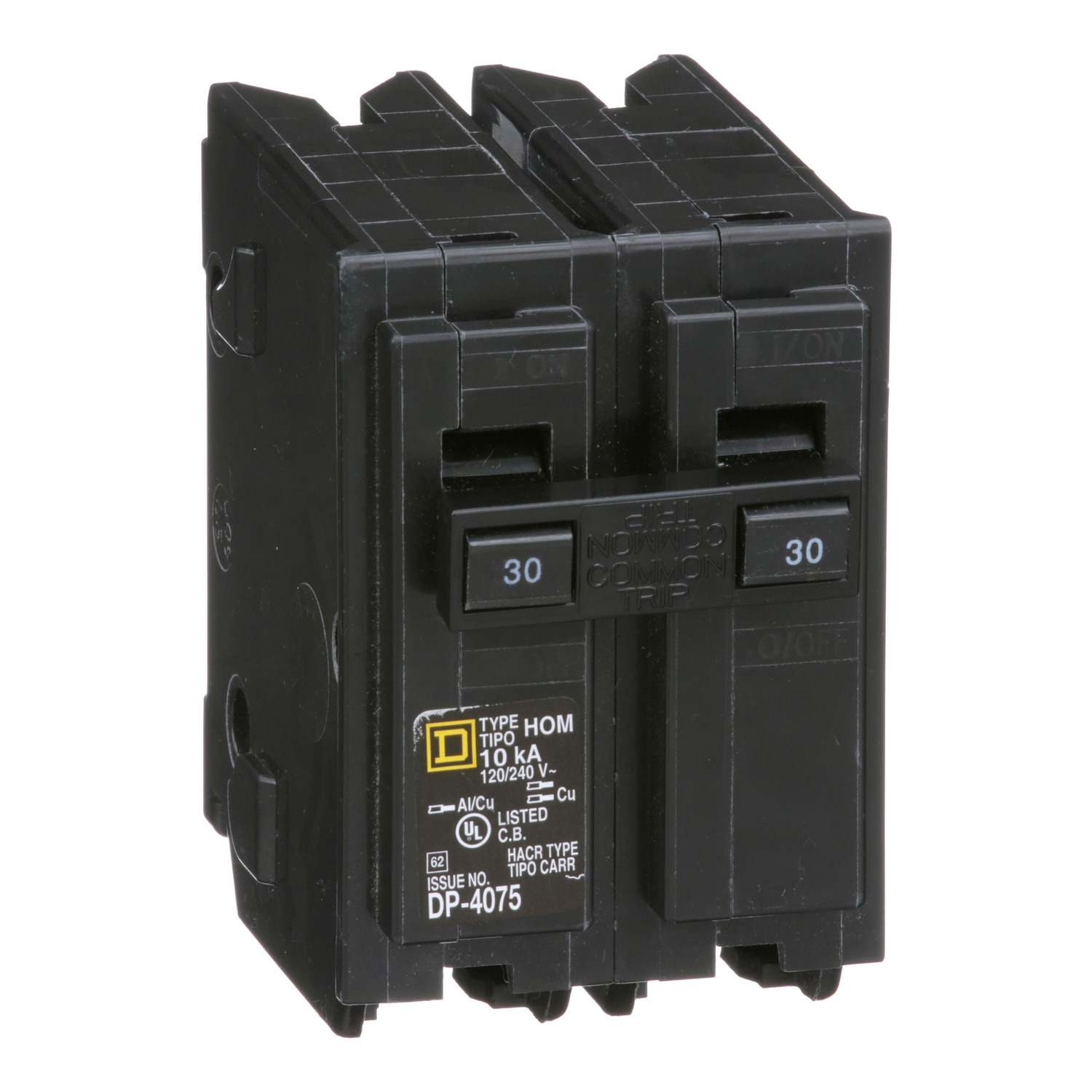 HOM2305219 Homeline Miniature Circuit Breaker, 30 Amp, 2 Pole, 120/240V