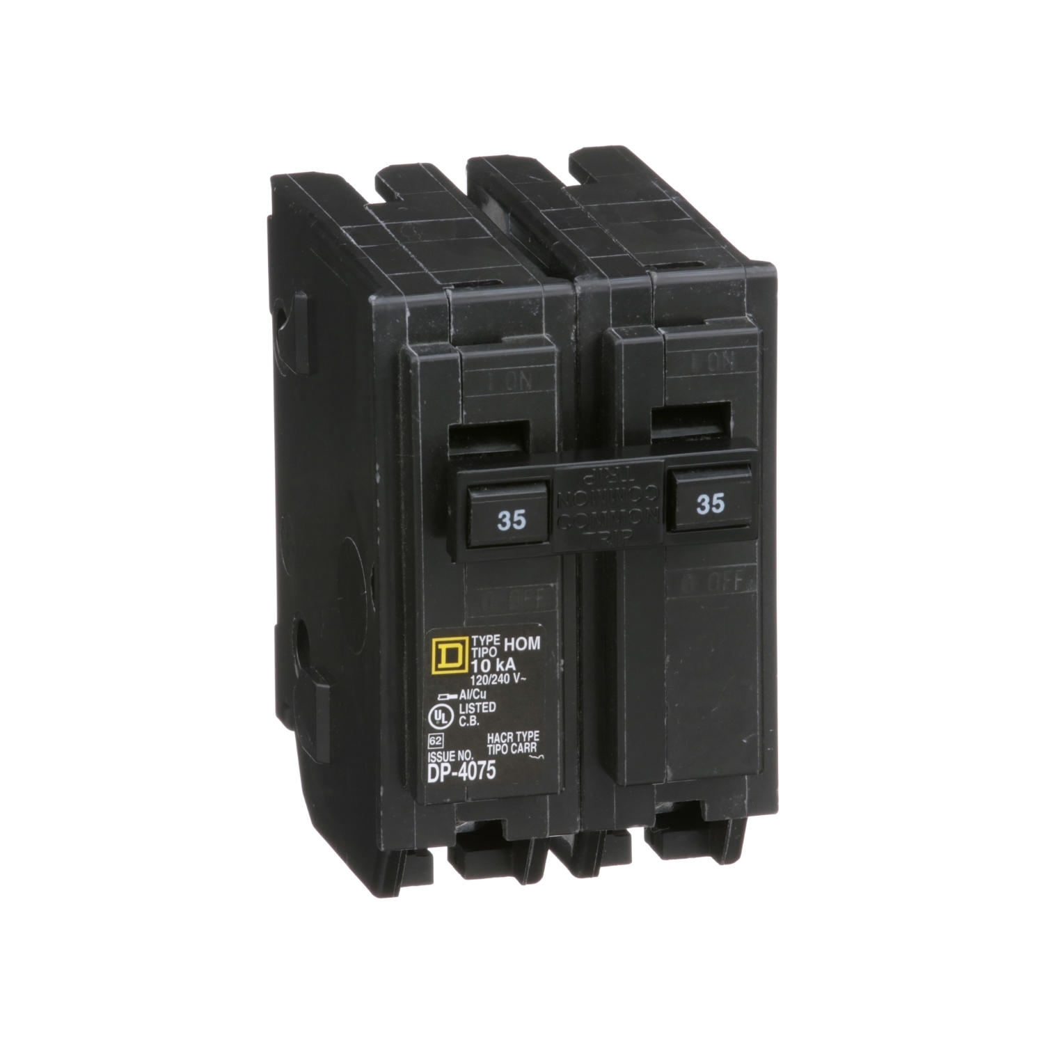 HOM235 Homeline Miniature Circuit Breaker, 35 Amp, 2 Pole, 120/240V