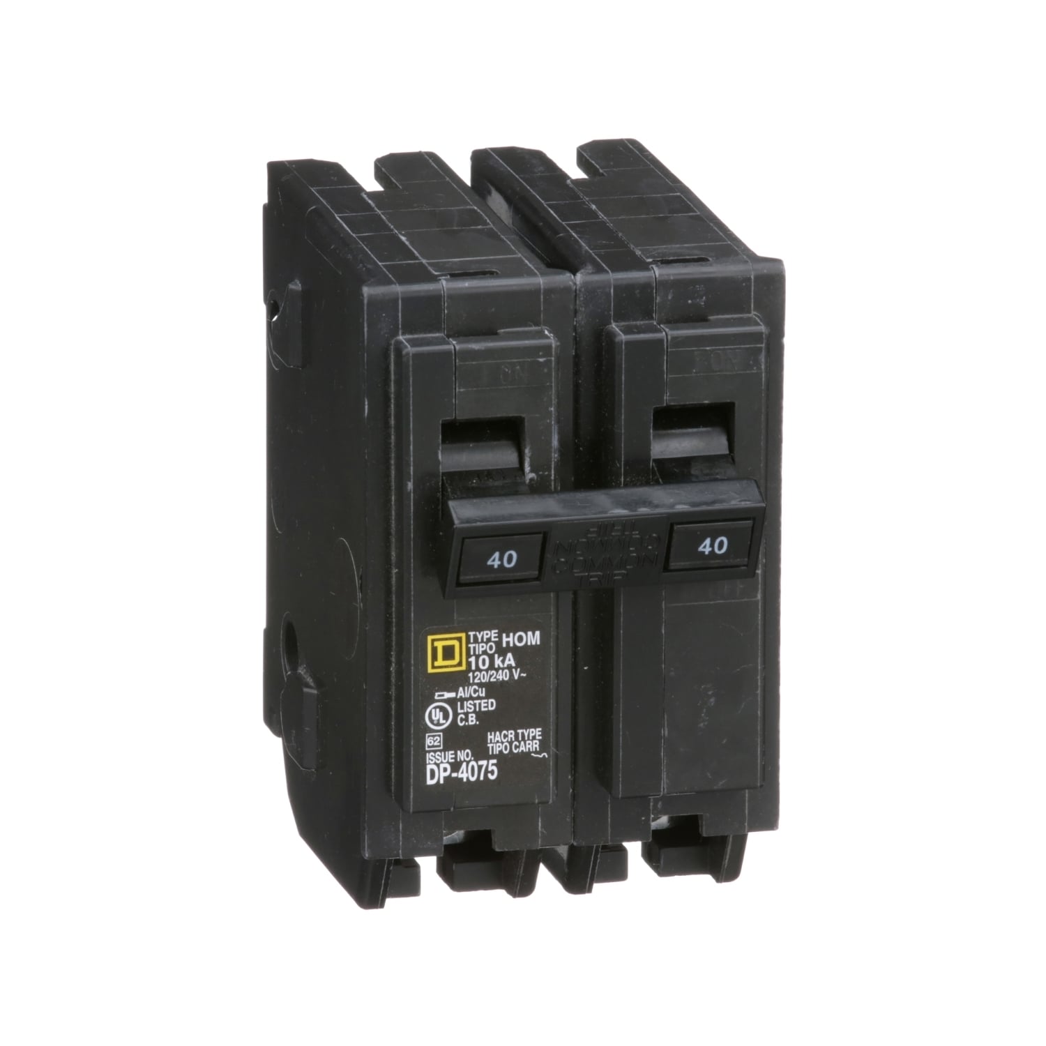 HOM240 Homeline Miniature Circuit Breaker, 40 Amp, 2 Pole, 120/240V