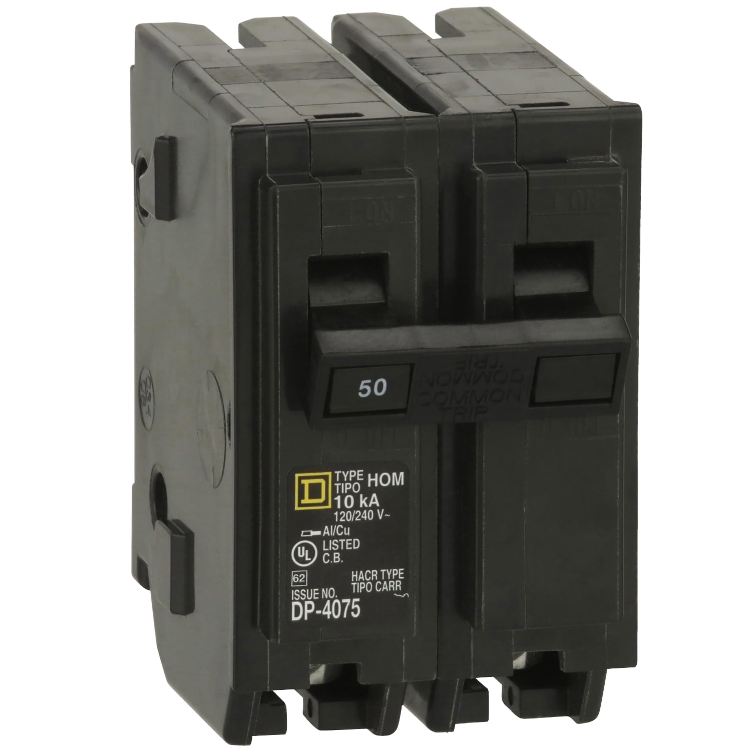 HOM250 Homeline Miniature Circuit Breaker, 50 Amp, 2 Pole, 120/240V