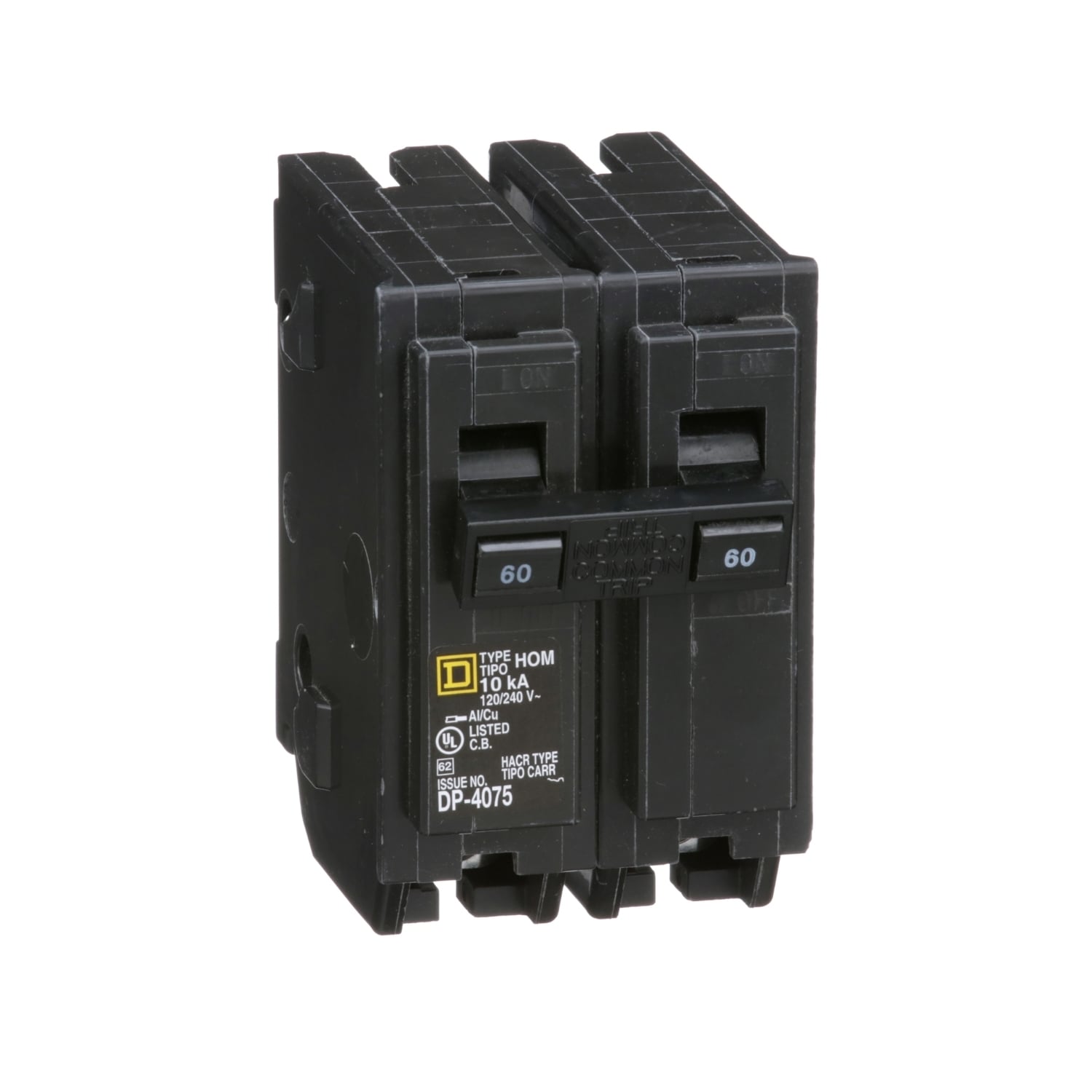 HOM260 Homeline Miniature Circuit Breaker, 60 Amp, 2 Pole, 120/240V