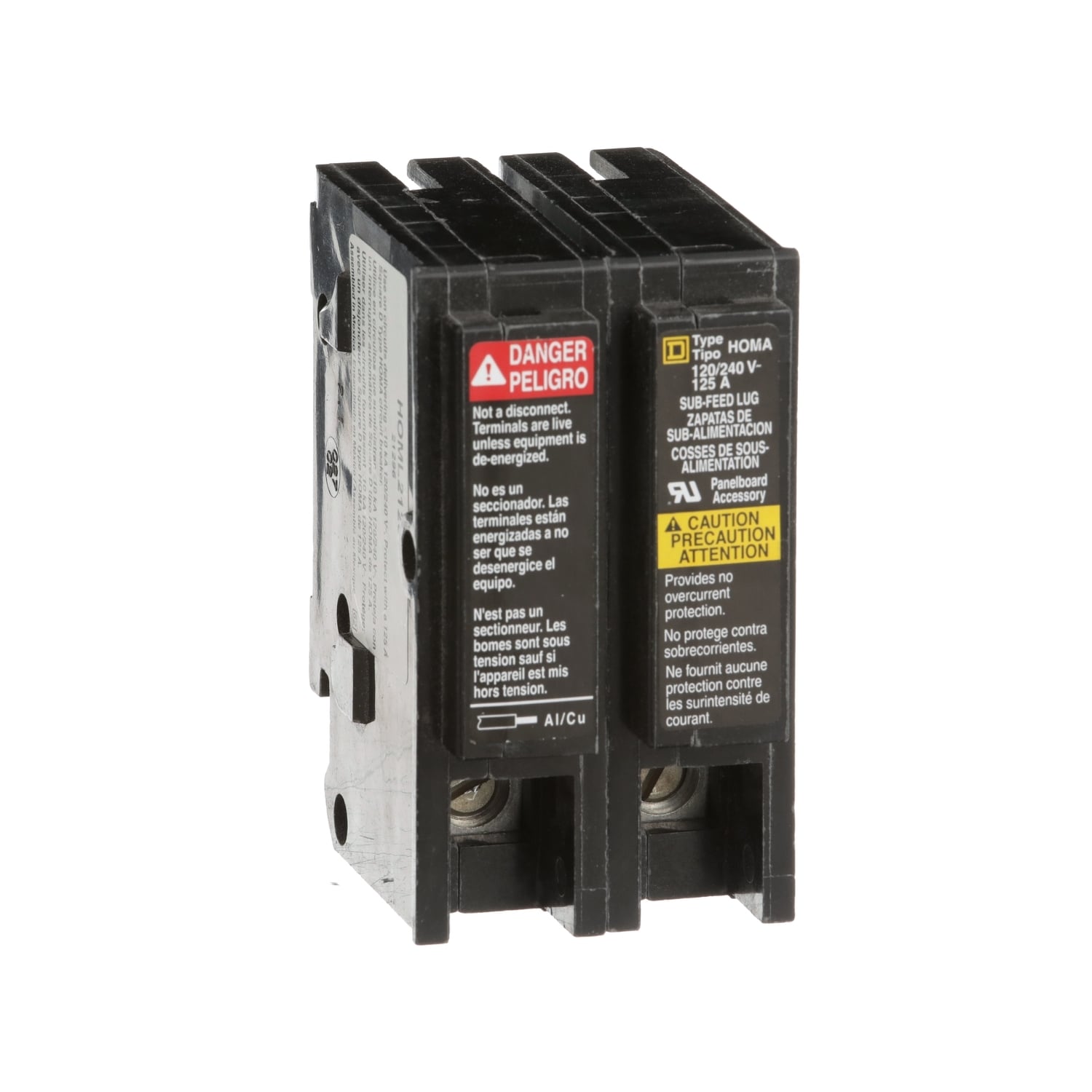 HOML2125 Homeline Load center accessory, Homeline, lug kit, subfeed, 125A, 2 pole