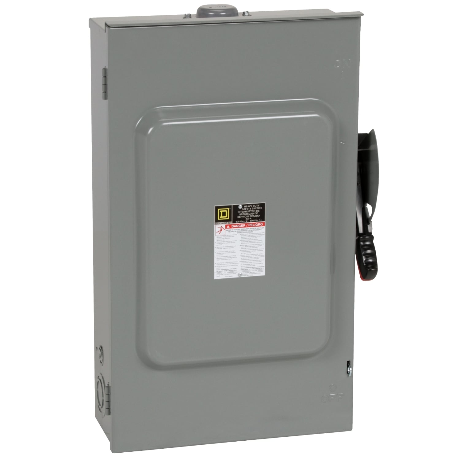 HU364NRB F5 Iceproof Non-Fusible Rainproof Single Throw Sleetproof Heavy Duty Safety Switch With Factory Installed Neutral, Bolt-On Hub Provision, 600 VAC/VDC, 200 A, 50 hp, 150 hp, 3PST Contact, 3 Poles
