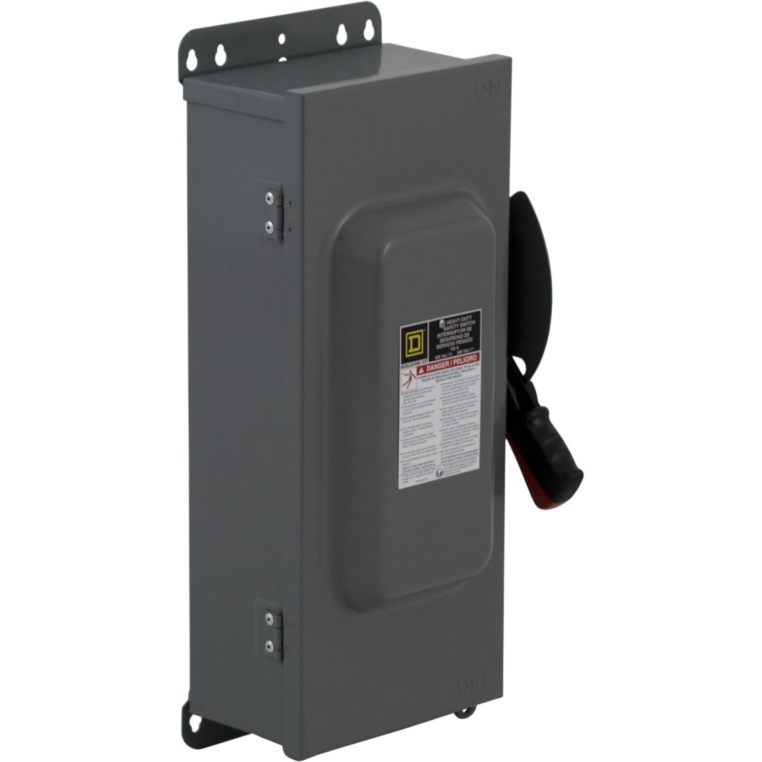 HU463AWK F6 Dusttight Driptight Iceproof Heavy Duty Non-Fusible Rainproof Sleetproof Safety Switch, 600 V AC/DC, 100 A, 50 hp at 600 VAC 2-Phase, 75 hp at 600 VAC 3-Phase, 30 hp at 600 VDC, 4 Poles