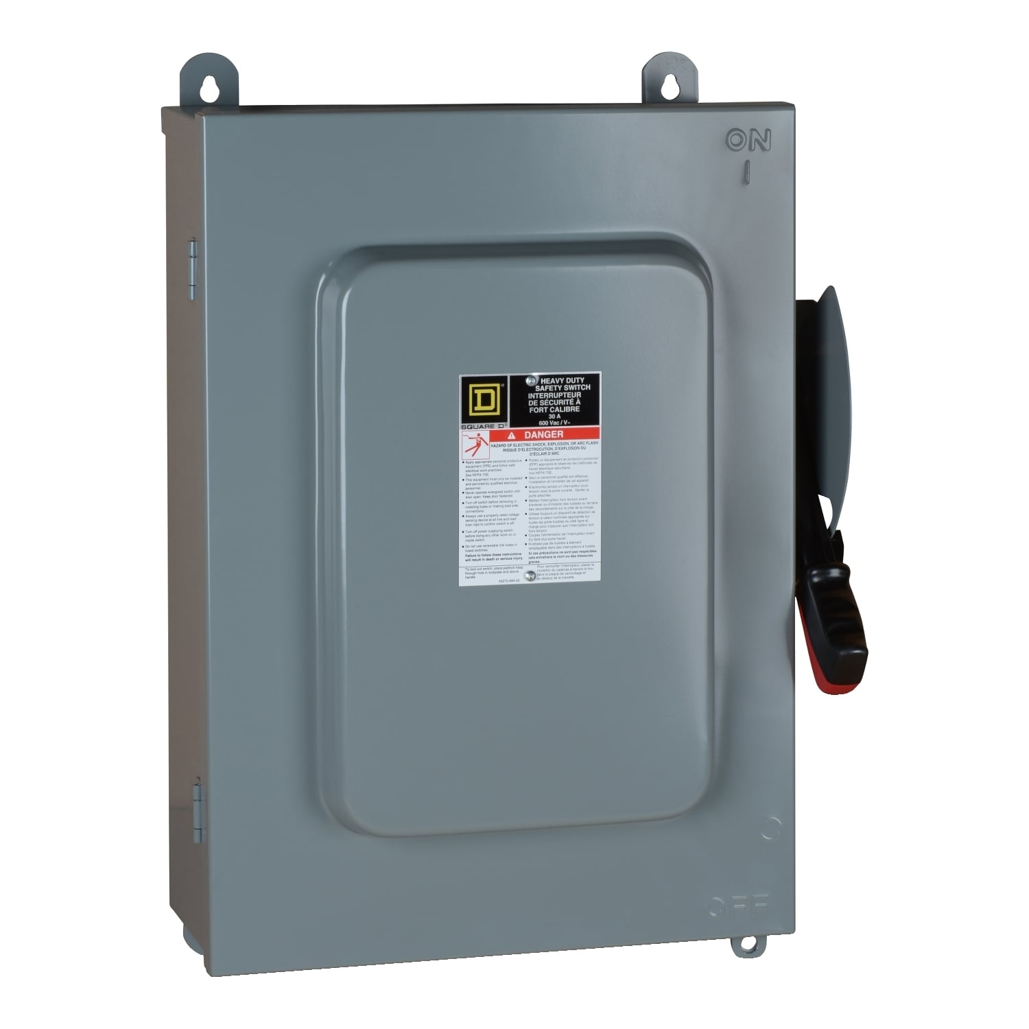 HU661AWK Non-Fusible Heavy Duty Disconnect Switch, 600 V AC/DC, 30 A, 30 hp, 6PST Contact, 6 Poles
