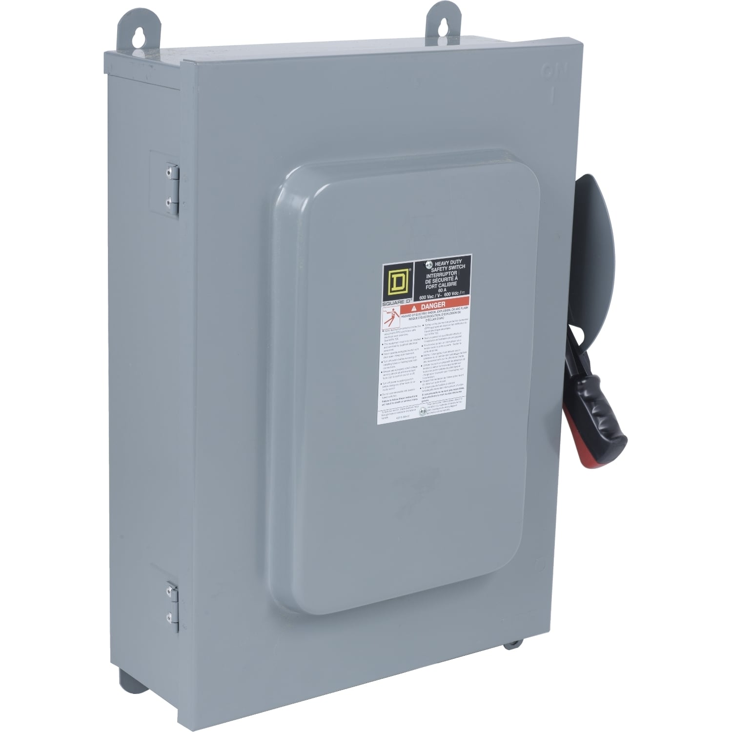 HU662AWK F6 Dust/Driptight Iceproof Non-Fusible Rainproof Sleetproof Heavy Duty Safety Switch, 600 V AC/DC, 60 A, 60 hp, 6 Poles