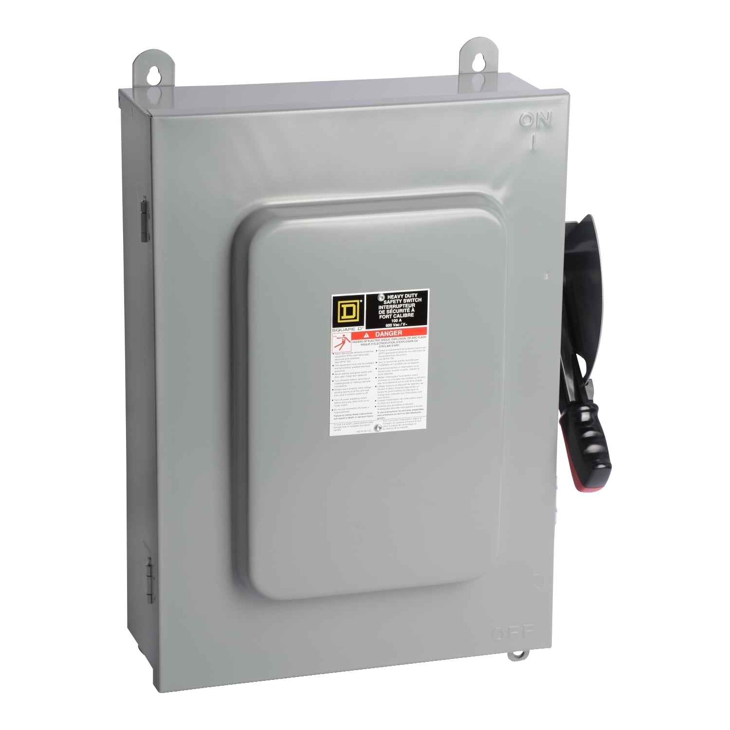 HU663AWK F6 Non-Fusible Iceproof Rainproof Sleetproof Heavy Duty Safety Switch, 600 V AC/DC, 100 A, 75 hp, 6PST Contact, 6 Poles
