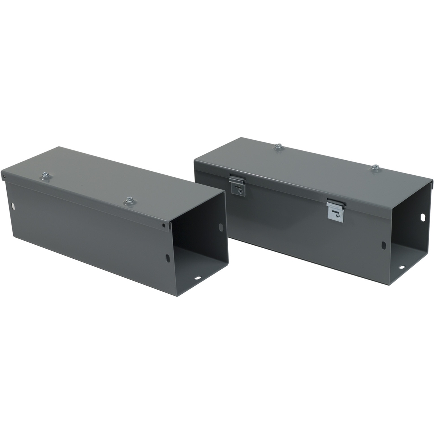LDB41 Square-Duct Type LDB General Purpose Straight Length Wireway, 1 ft L x 4 in W x 4 in H, Hinged Cover, Steel/Polyester