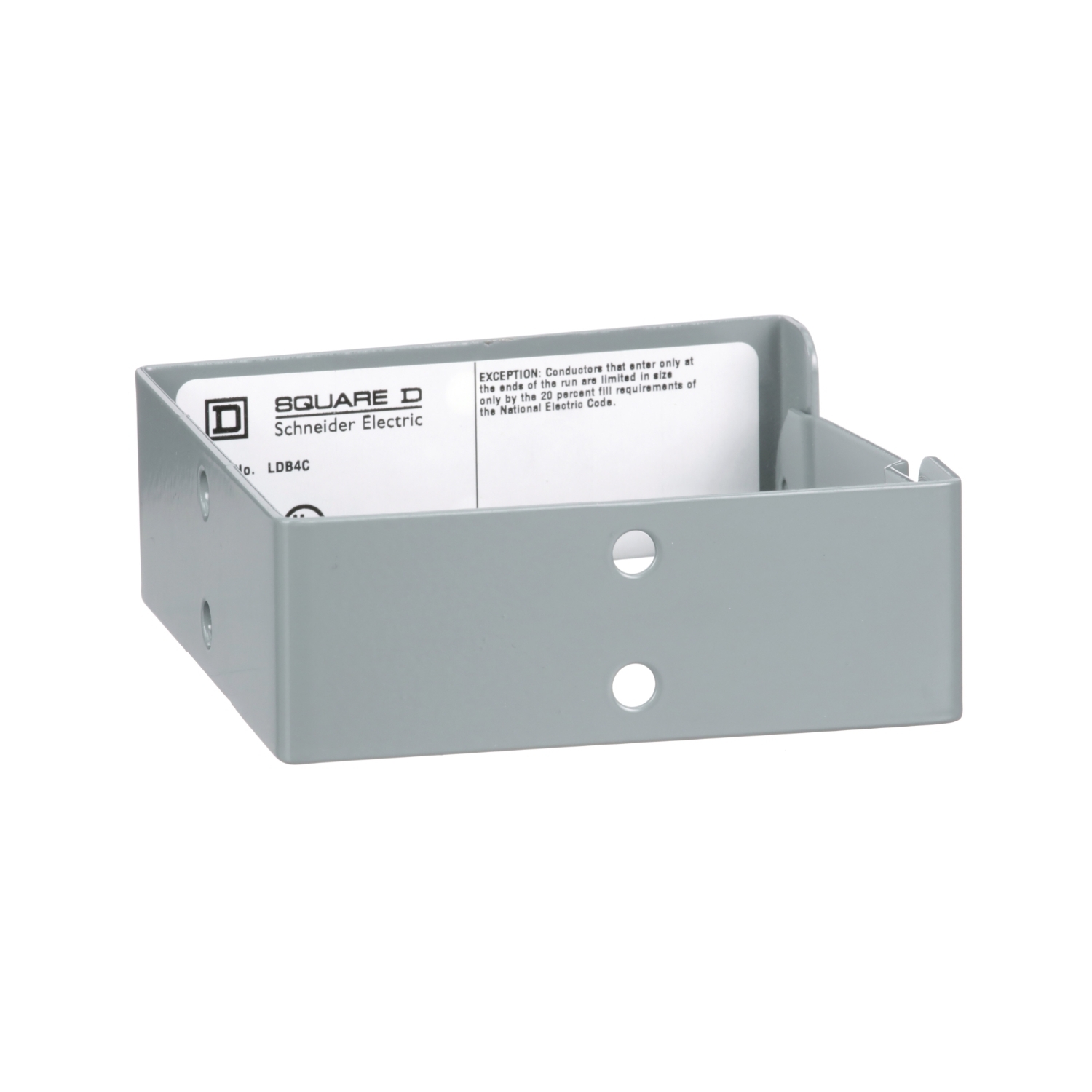 LDB4C Square-Duct Wireway Connector, 4 x 4 in, For Use With NEMA 1 Wireway System, Steel, Polyester Powder Coated